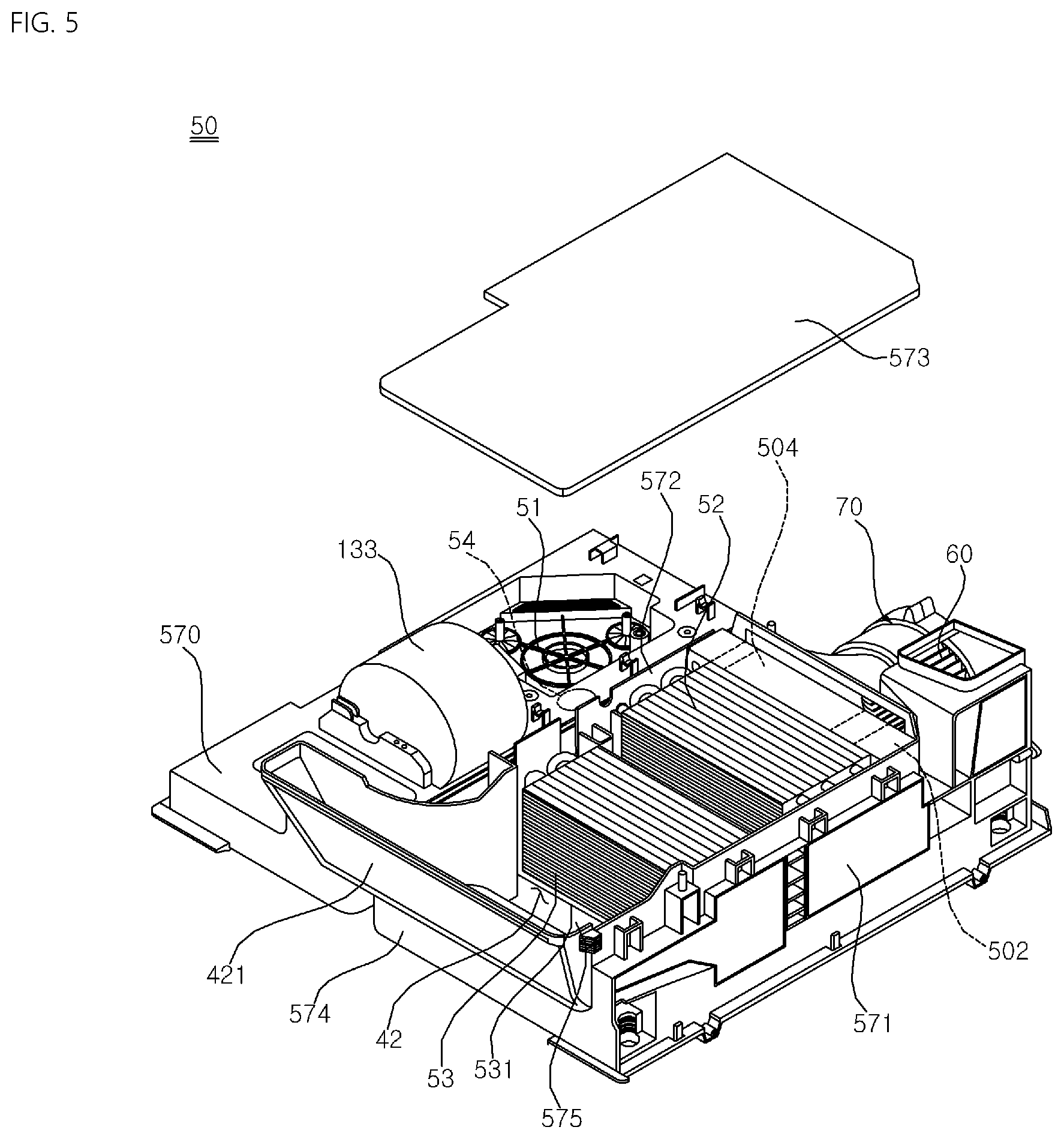 Patent US12297582 Figure 5 – Laundry treating apparatus