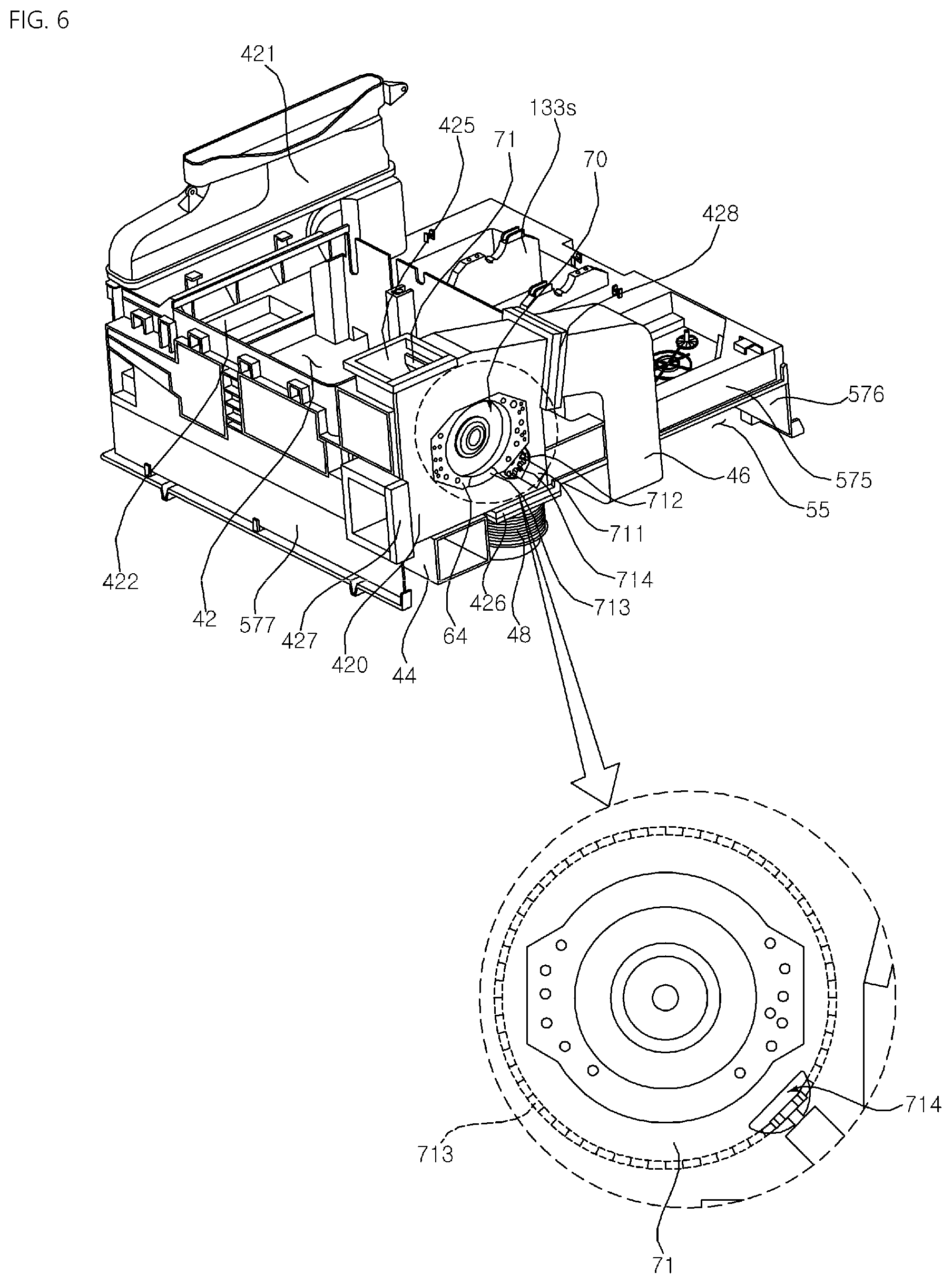Patent US12297582 Figure 6 – Laundry treating apparatus