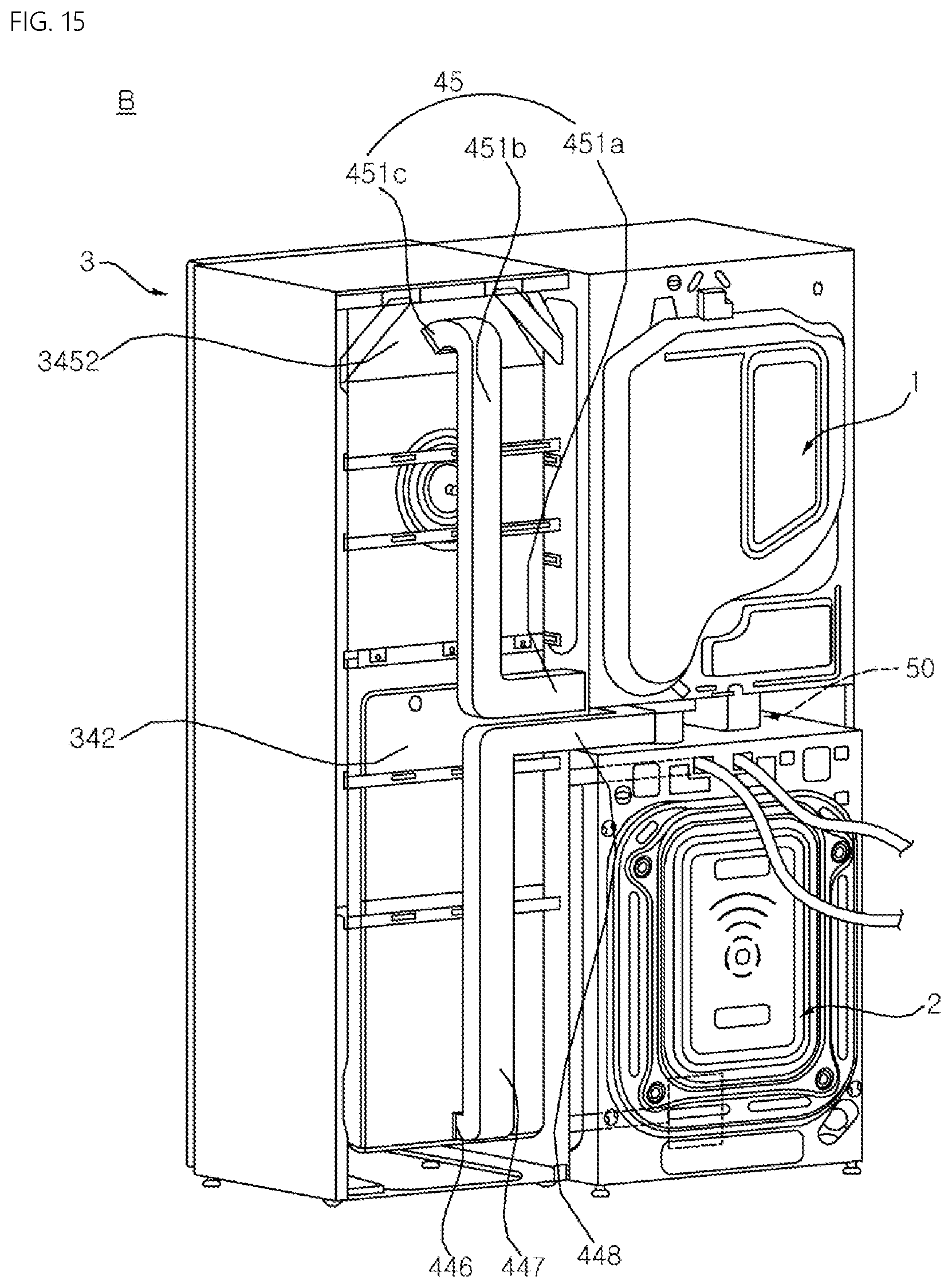 Patent US12297582 Figure 16 – Laundry treating apparatus
