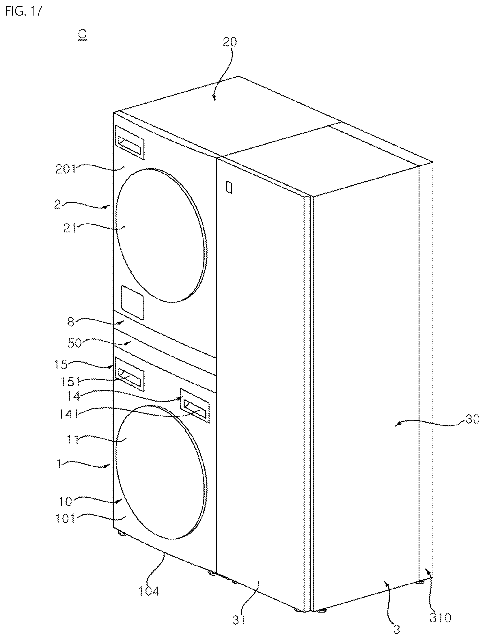 Patent US12297582 Figure 18 – Laundry treating apparatus
