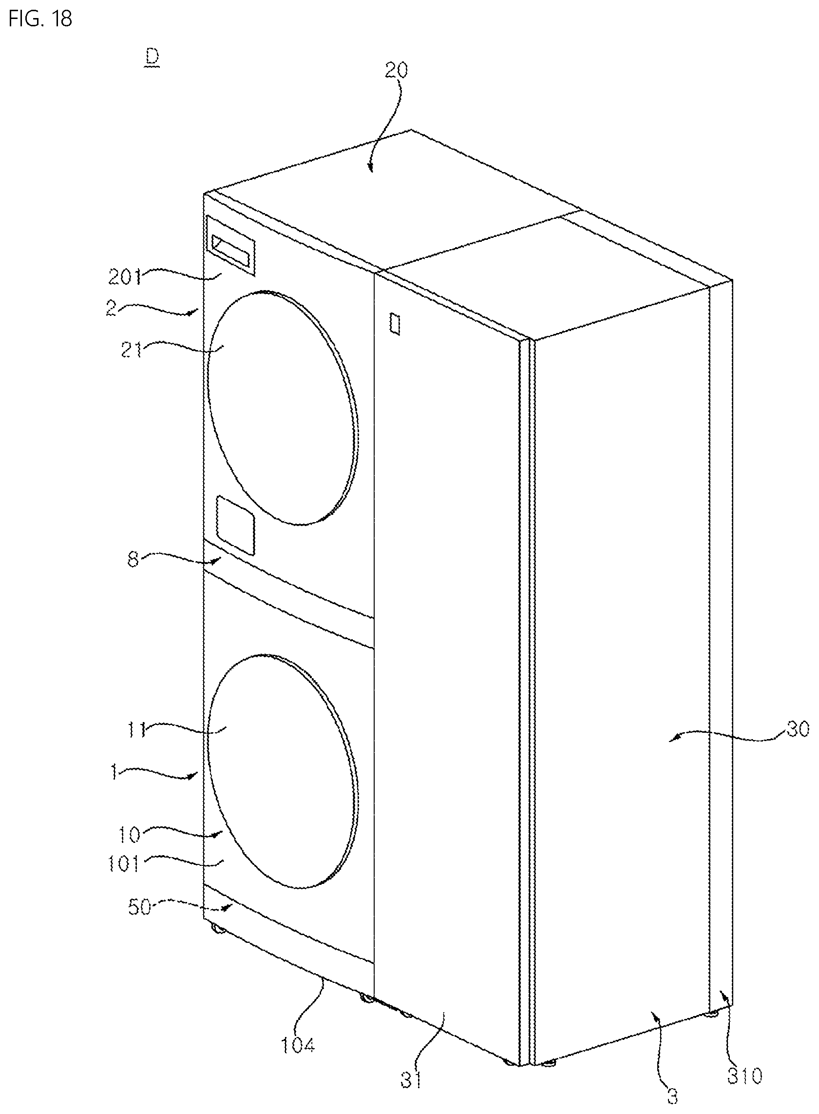 Patent US12297582 Figure 19 – Laundry treating apparatus