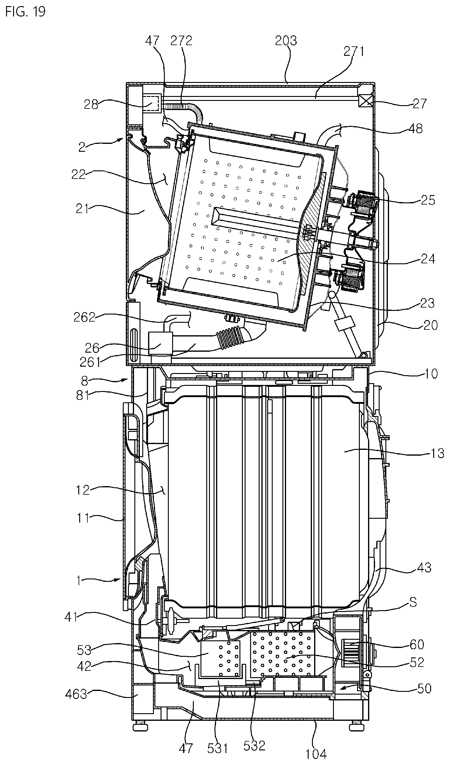Patent US12297582 Figure 20 – Laundry treating apparatus