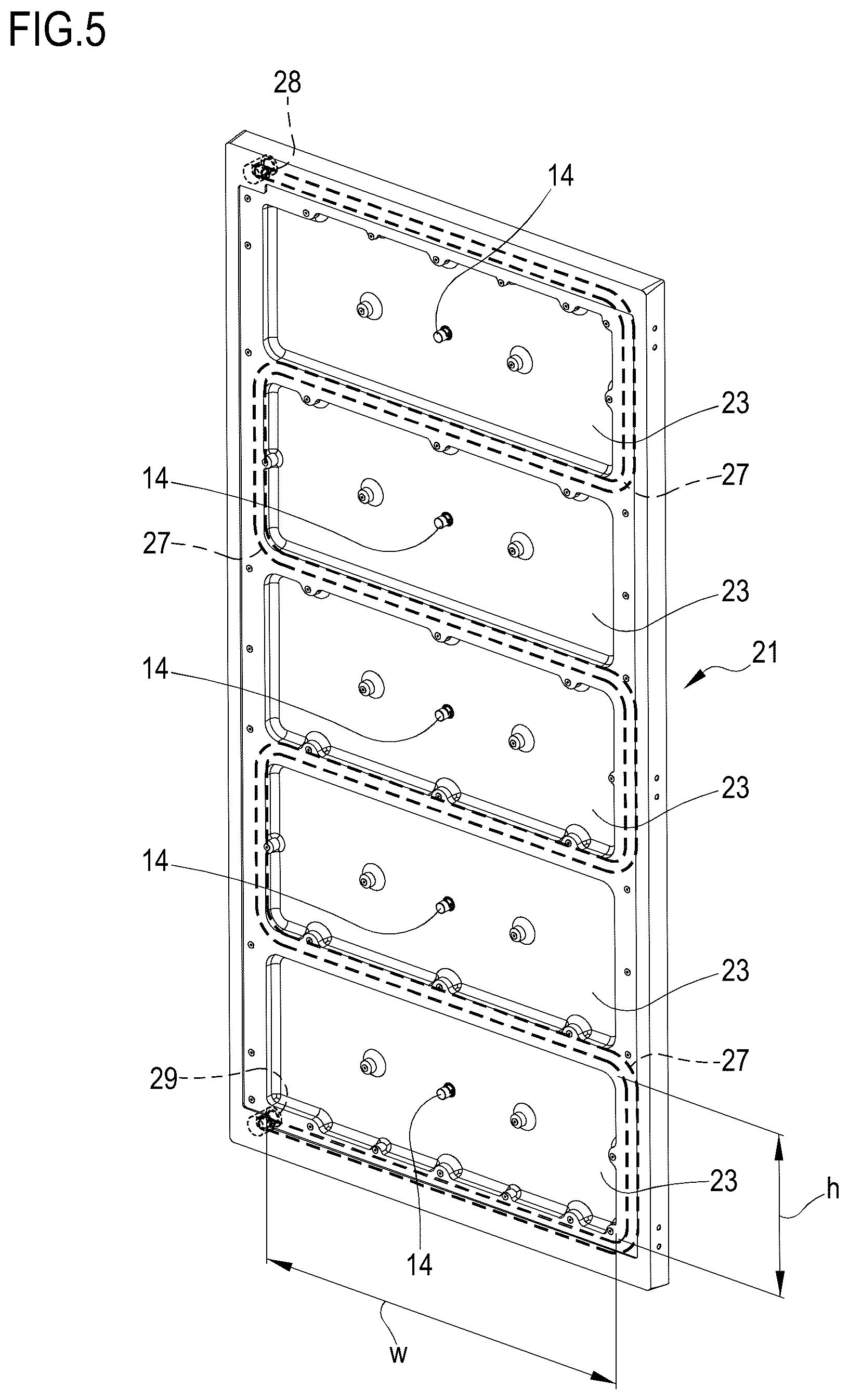 Patent US12297587 Figure 5 – Finishing tunnel for ironing dry garments and similar products