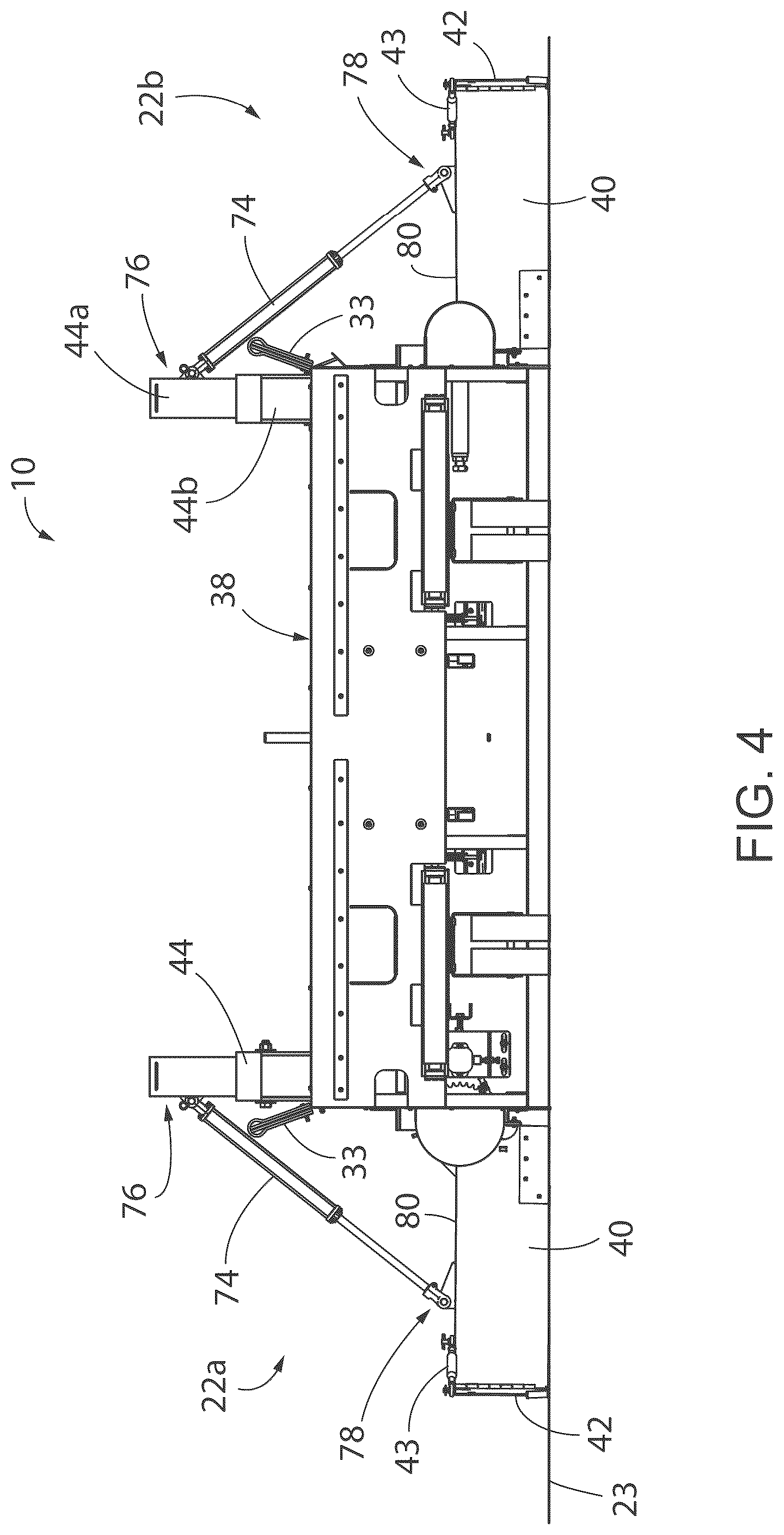 Patent US12297606 Figure 4 – Aggregate spreading device with spreader system