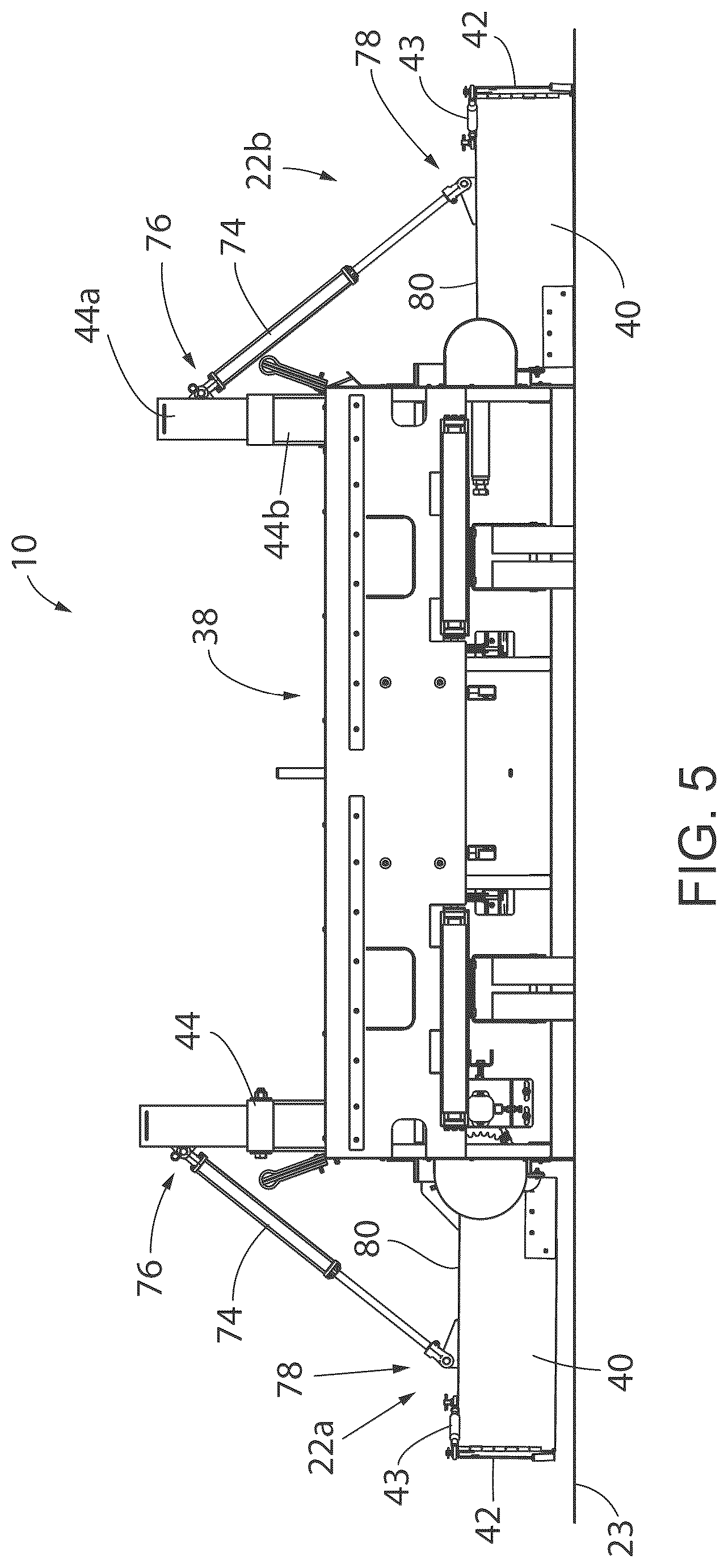 Patent US12297606 Figure 5 – Aggregate spreading device with spreader system