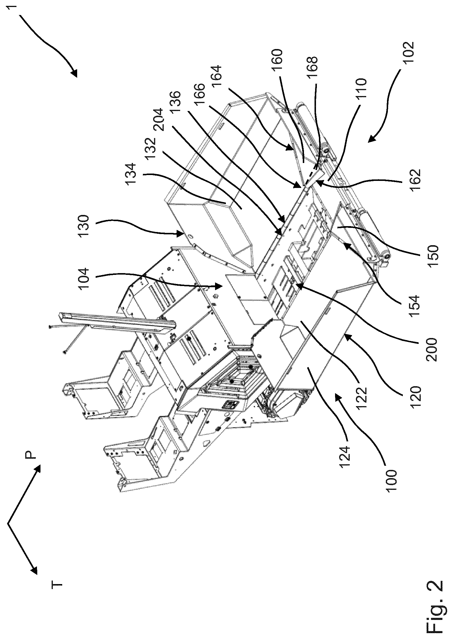 Patent US12297607 Figure 2 – Paver having a hopper