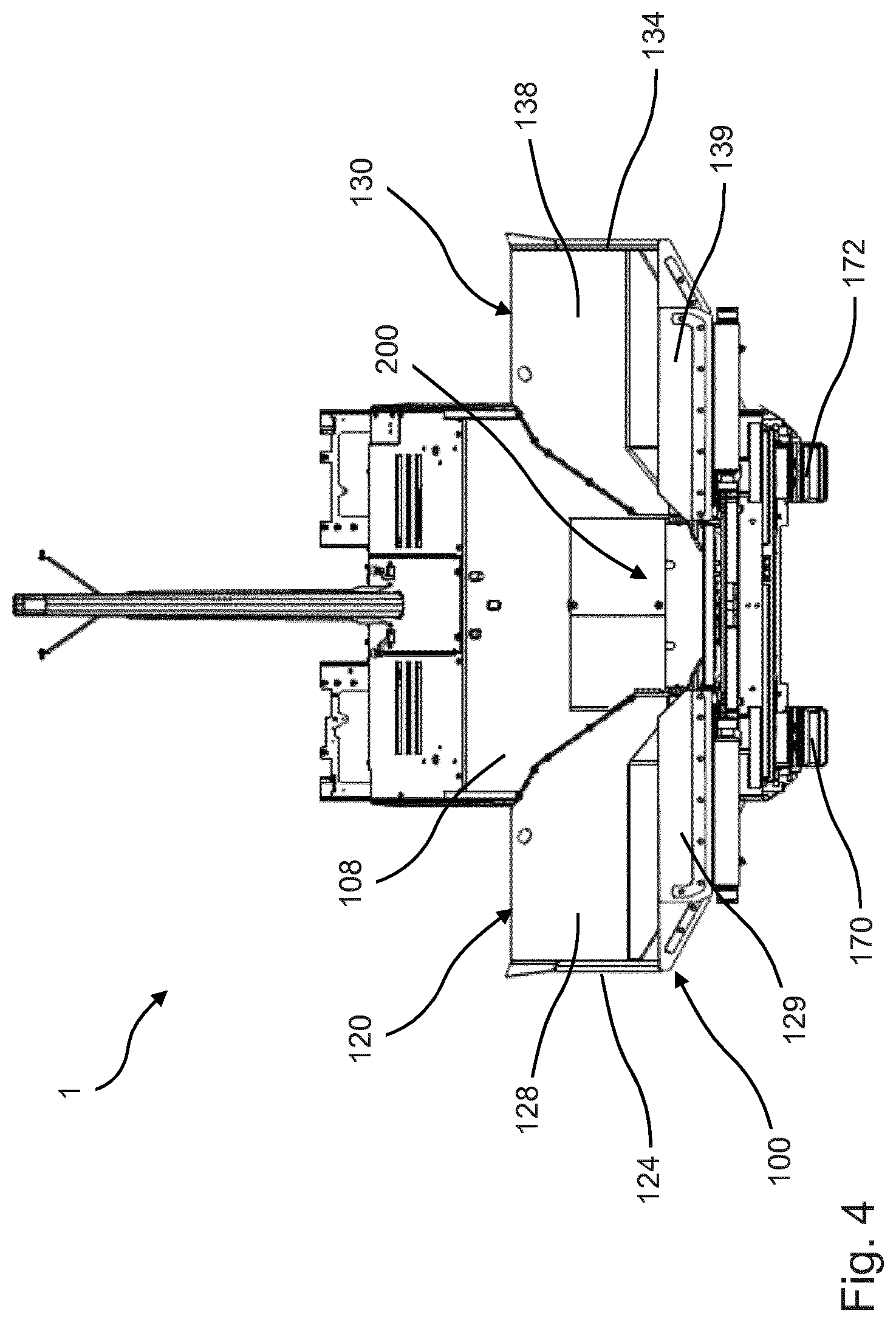 Patent US12297607 Figure 5 – Paver having a hopper