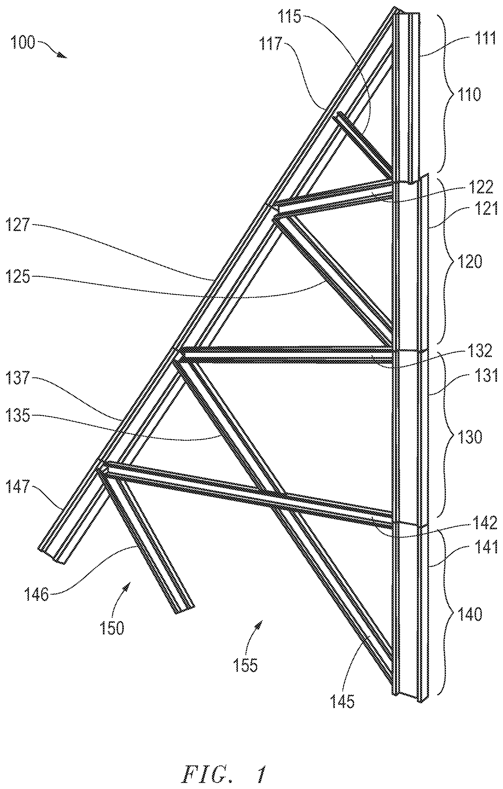 Patent US12297616 Figure 1 – Modular closed loop pumped storage hydropower plant