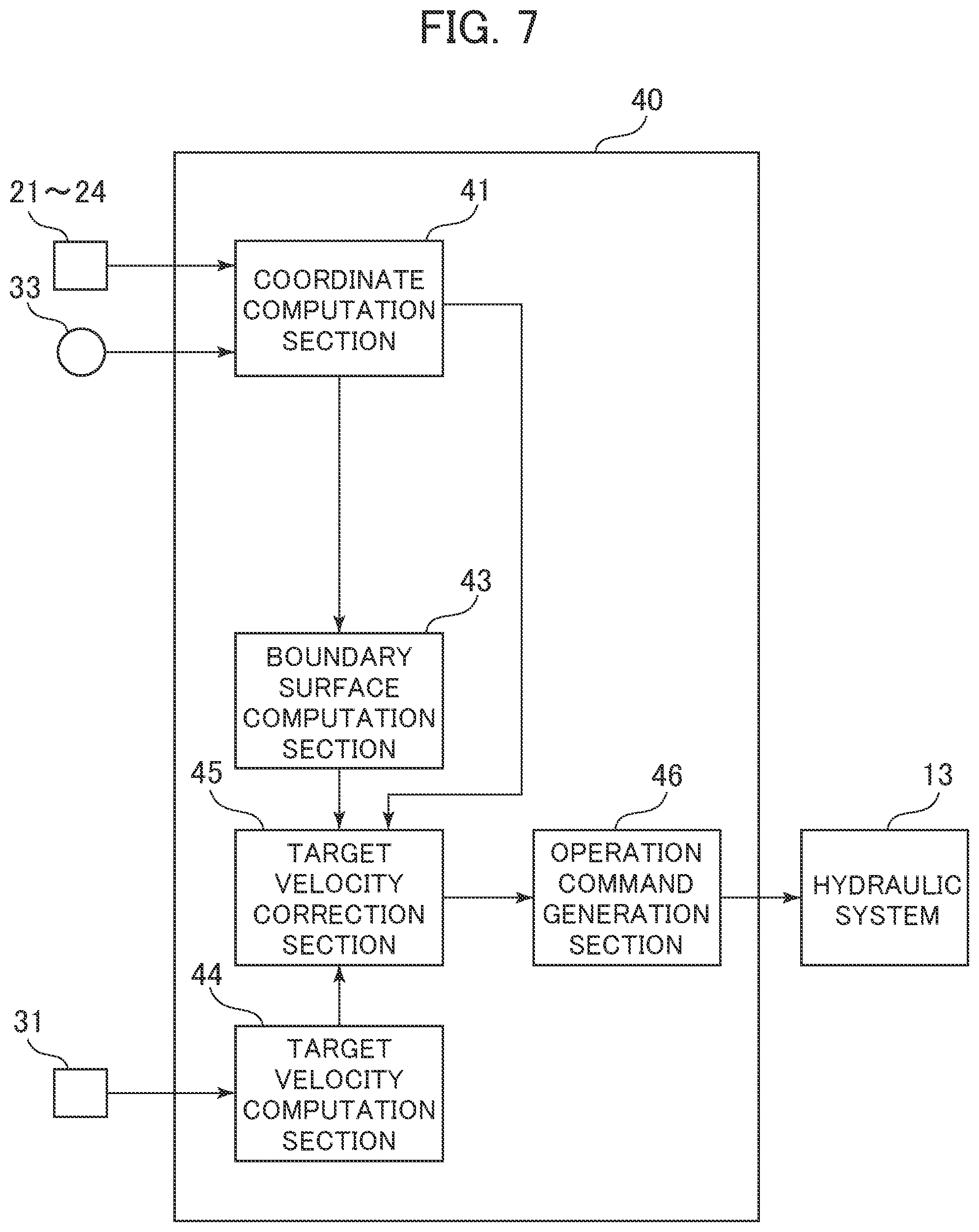 Patent US12297620 Figure 7 – Work machine