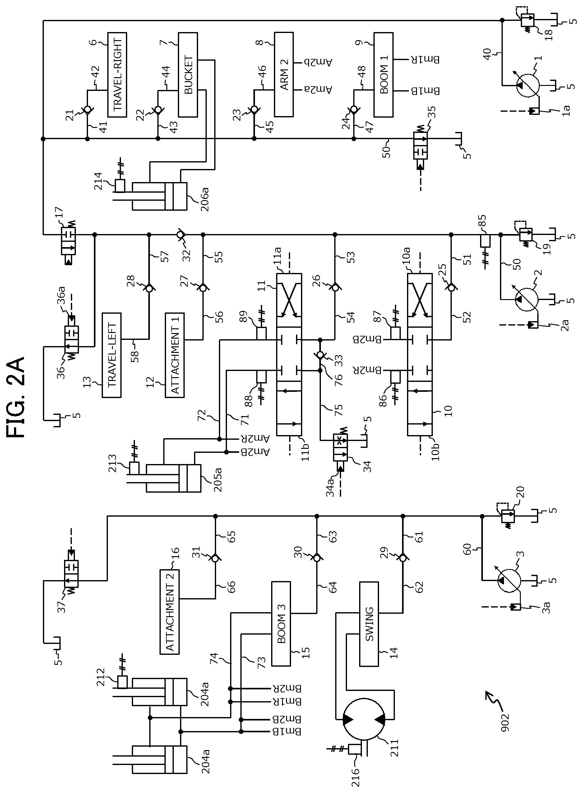 Patent US12297624 Figure 2 – Work machine