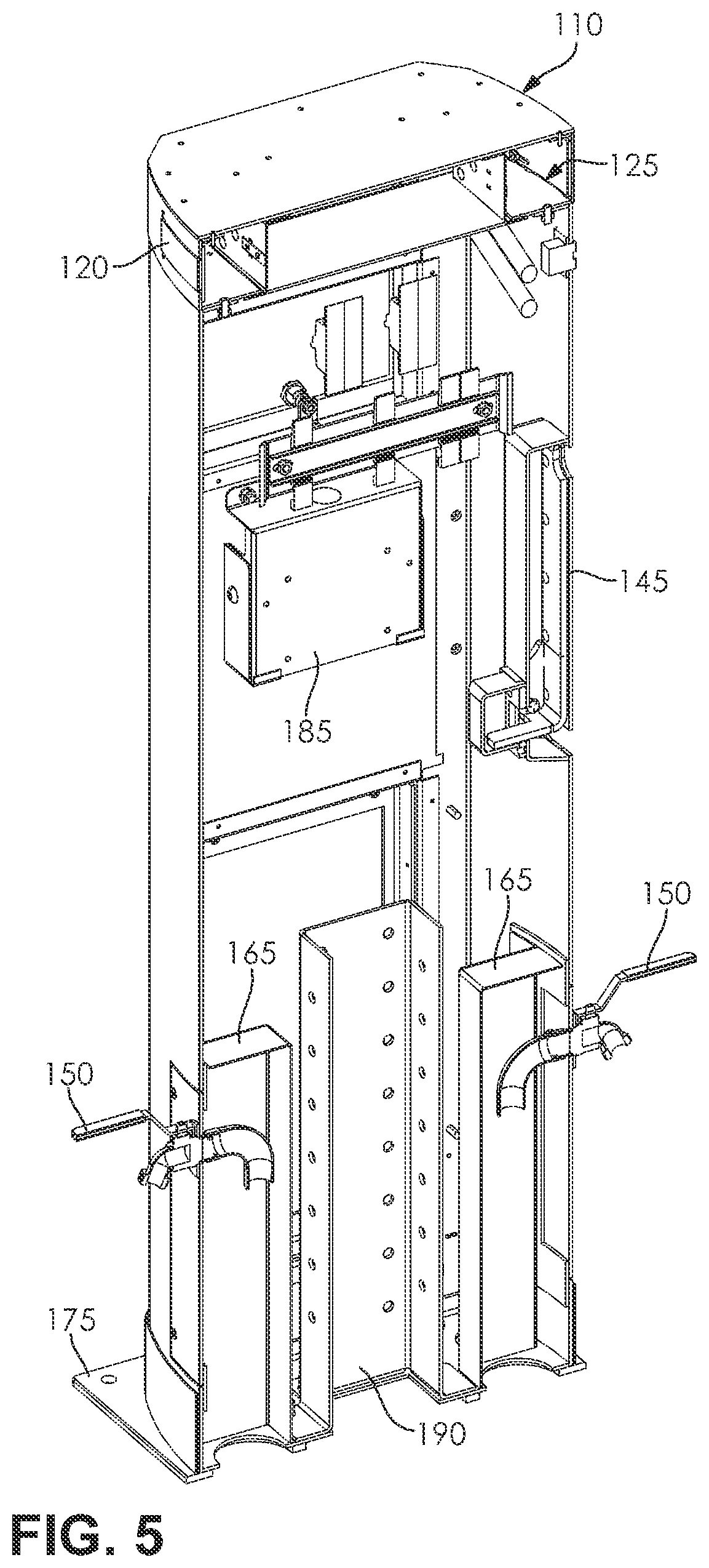 Patent US12297627 Figure 3 – Power and communications pedestal for recreational vehicles