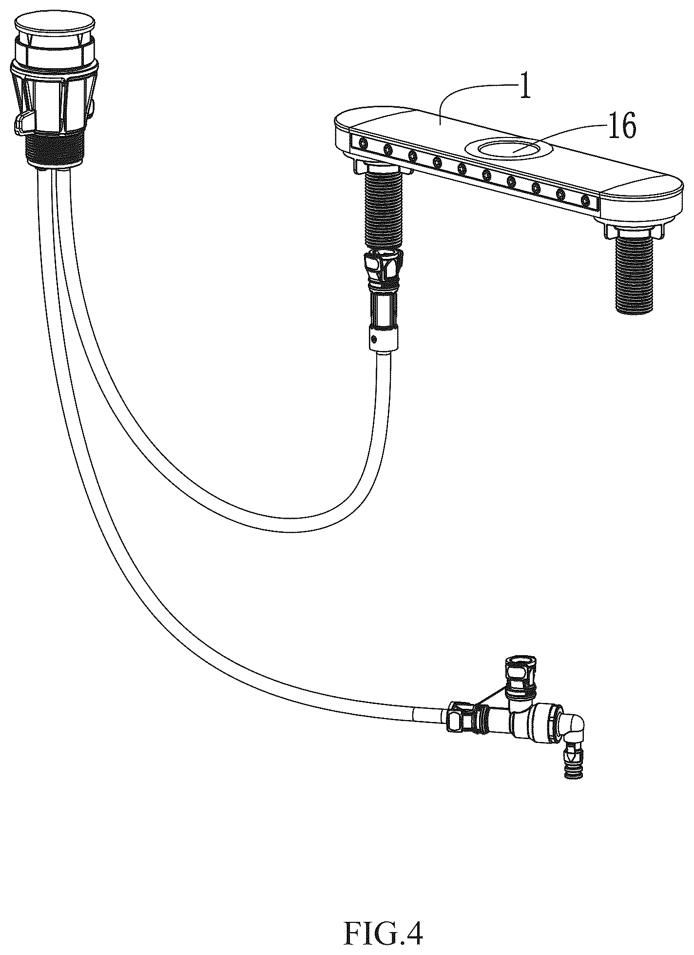 Patent US12297629 Figure 4 – Water outlet panel, water outlet panel assembly configured to be connected to faucet, and faucet