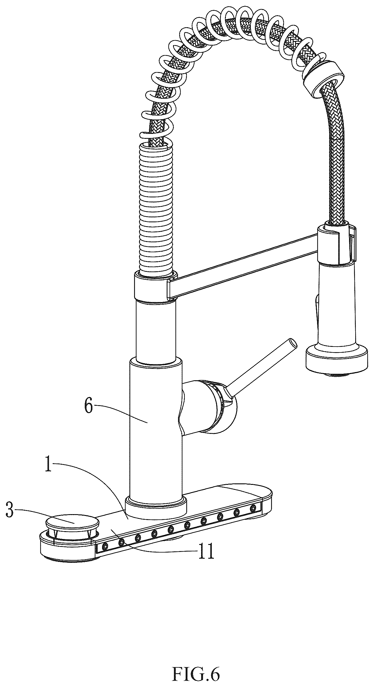 Patent US12297629 Figure 6 – Water outlet panel, water outlet panel assembly configured to be connected to faucet, and faucet