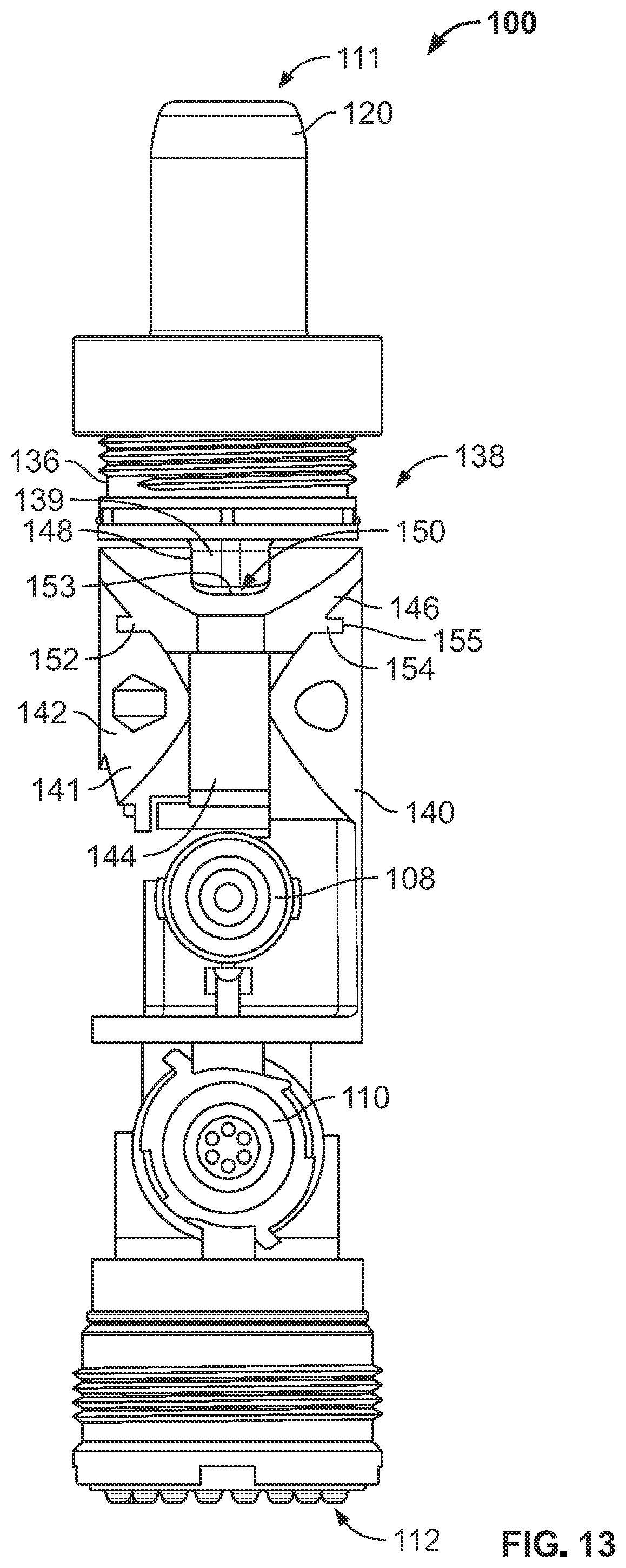 Patent US12297630 Figure 10 – Pivoting spray head faucet