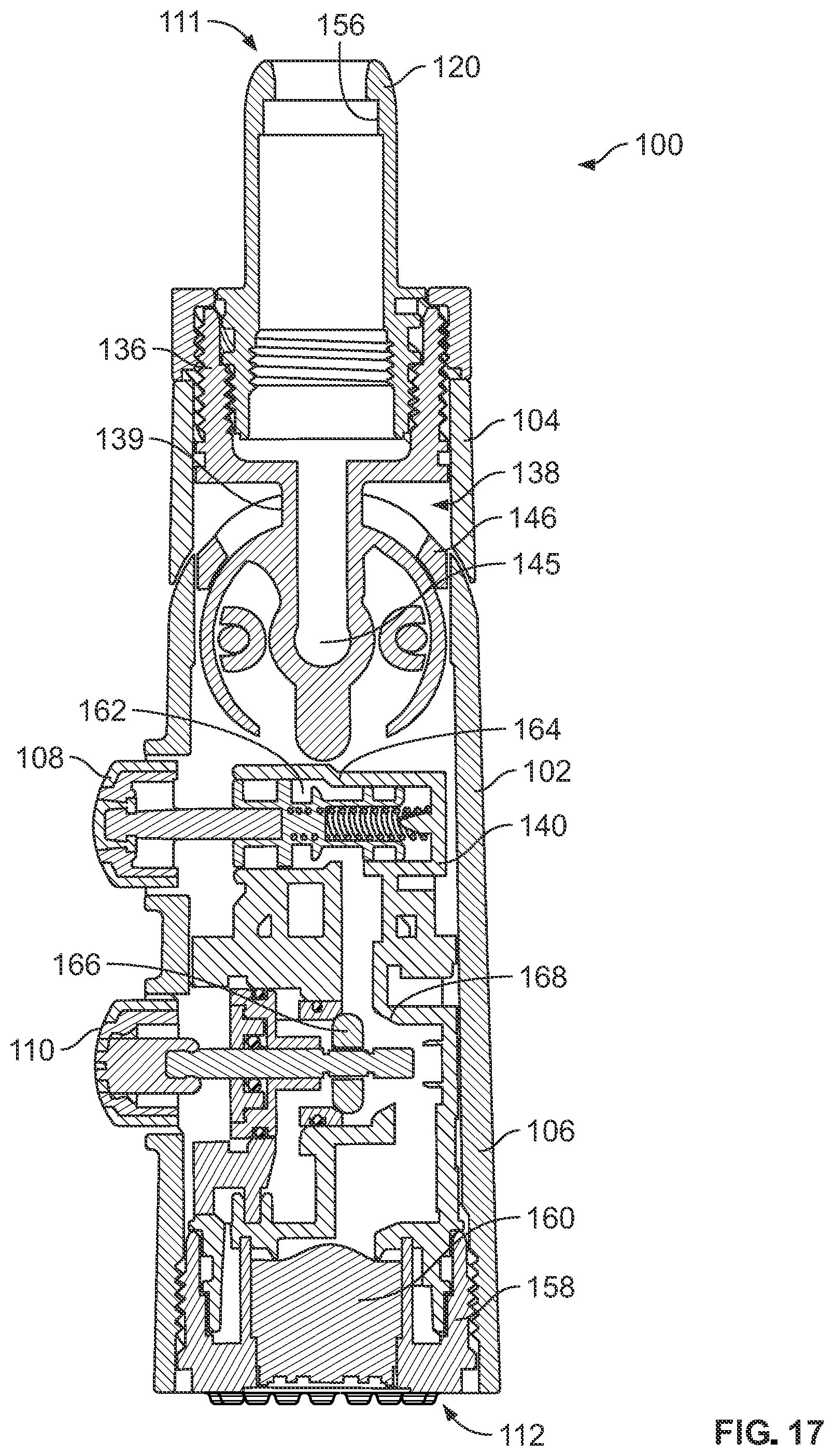 Patent US12297630 Figure 14 – Pivoting spray head faucet