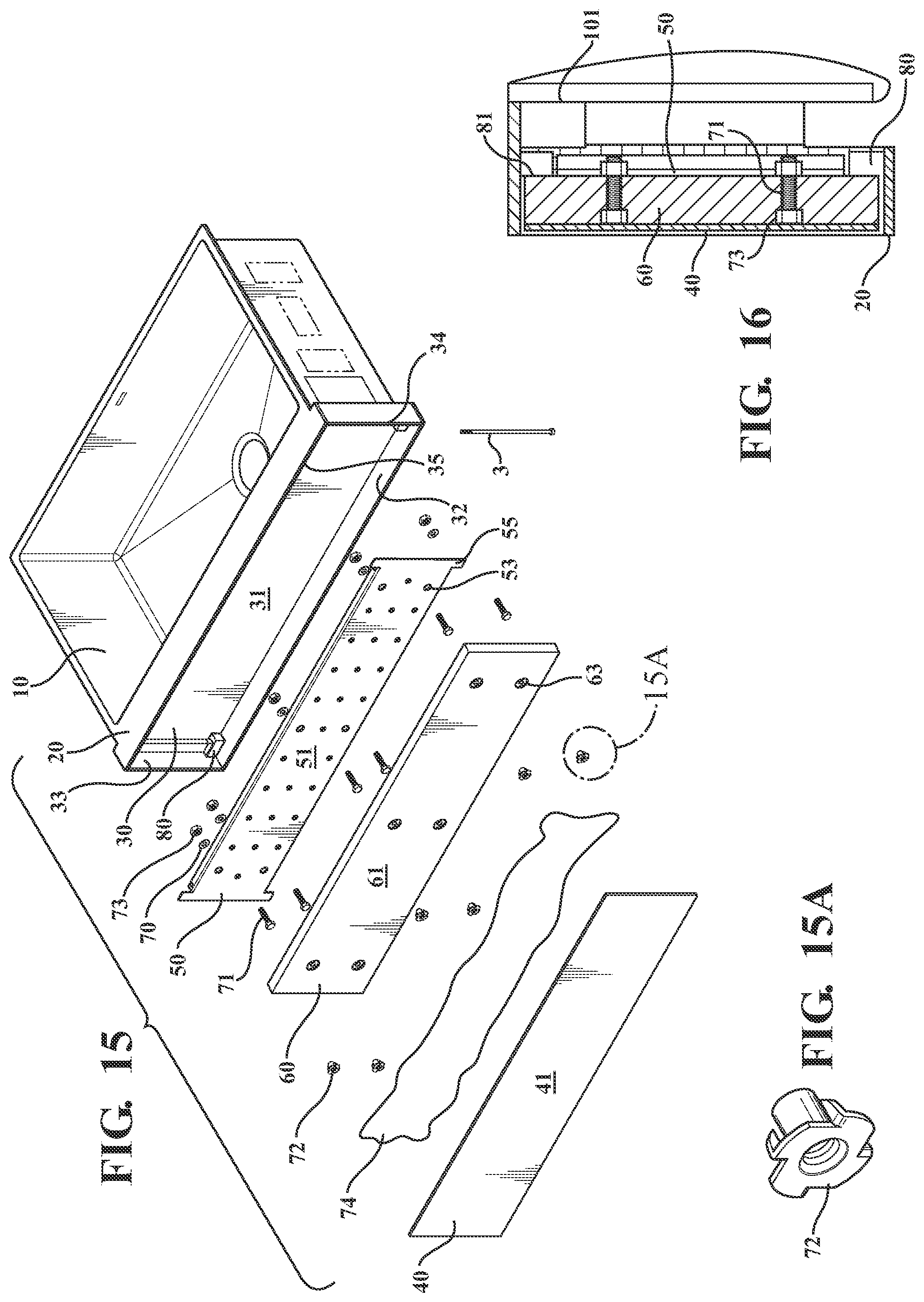 Patent US12297633 Figure 11 – Apron front sink with interchangeable faces