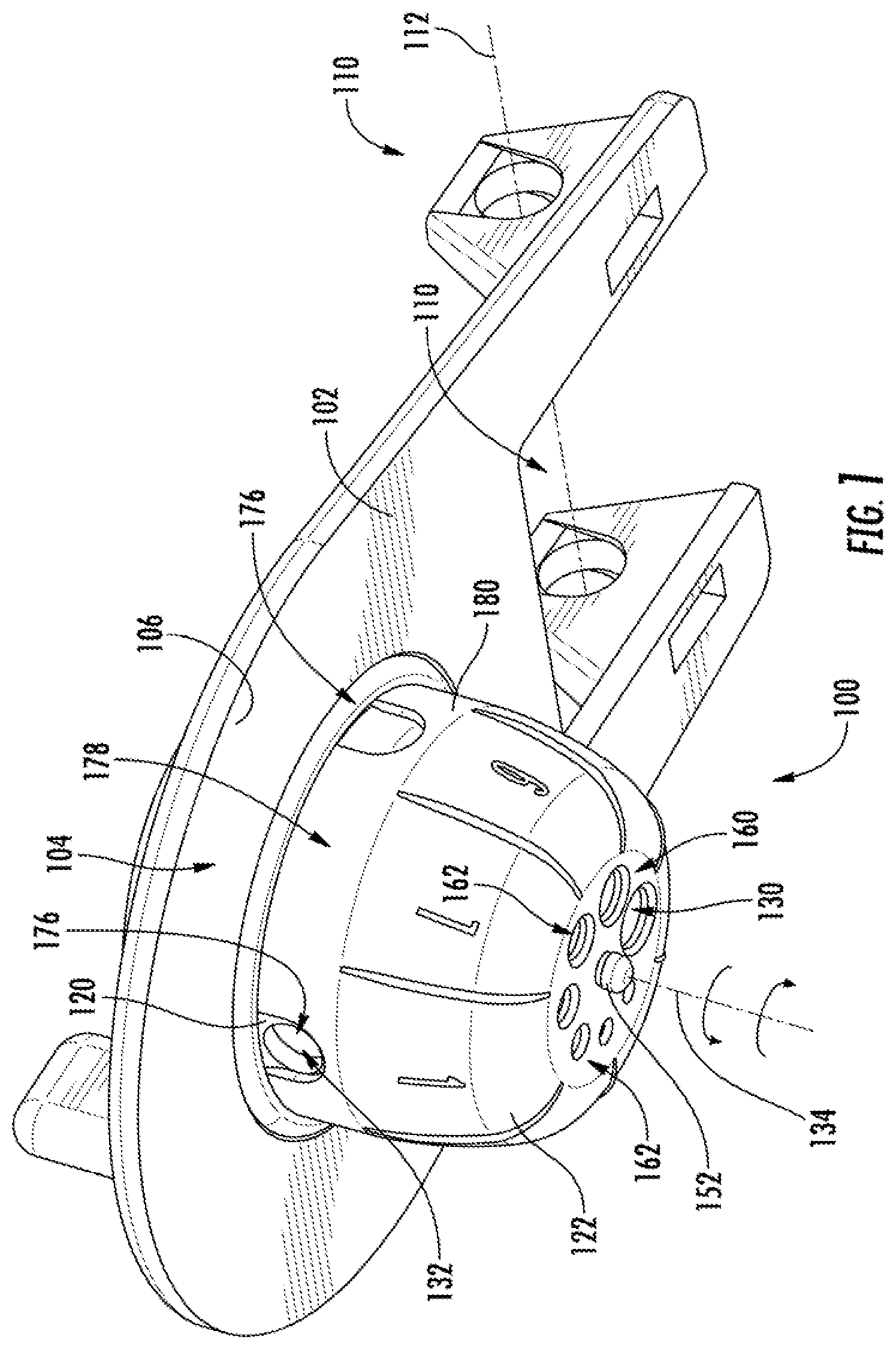 Patent US12297634 Figure 1 – Adjustable toilet flapper valve assembly