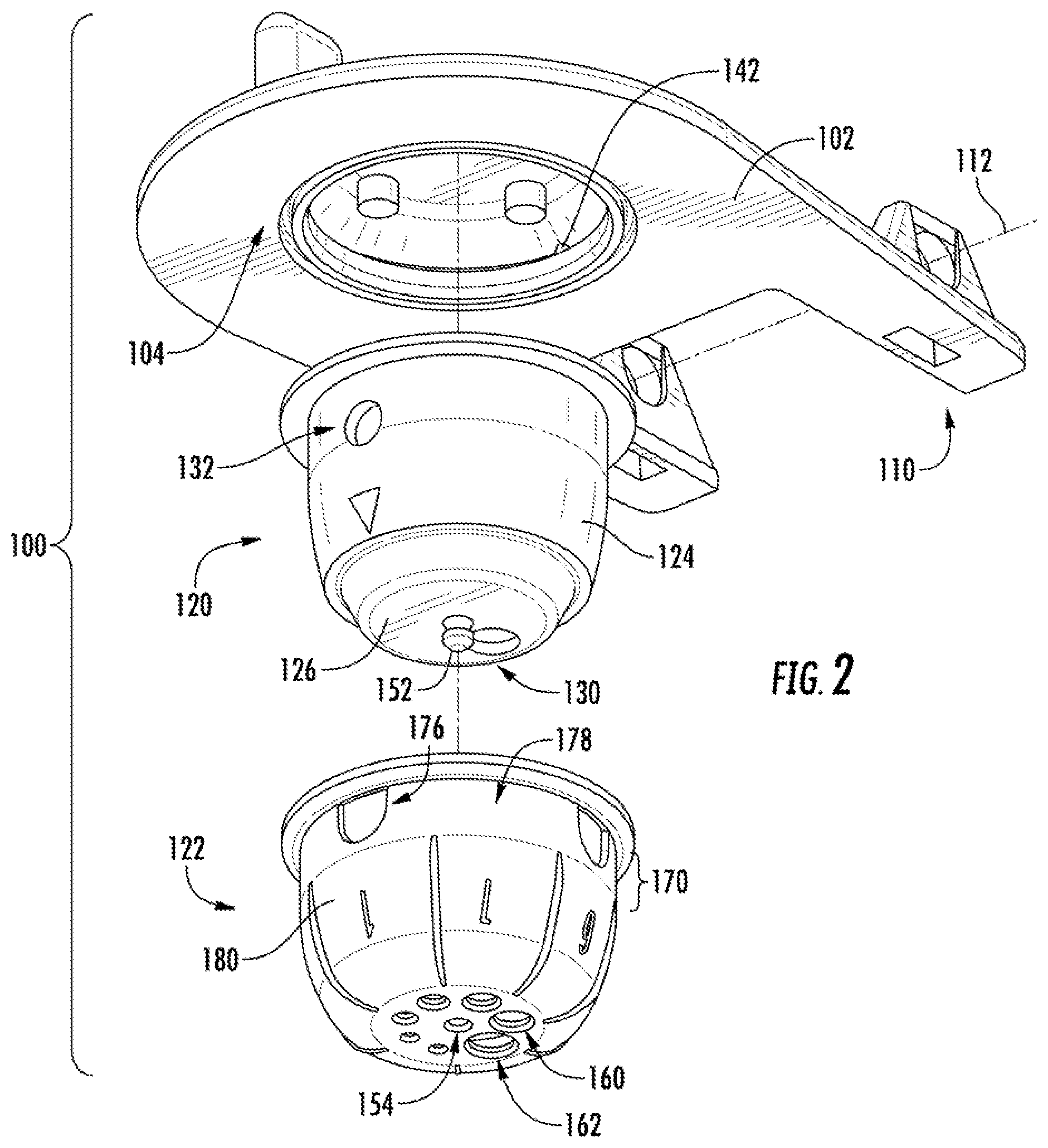 Patent US12297634 Figure 2 – Adjustable toilet flapper valve assembly