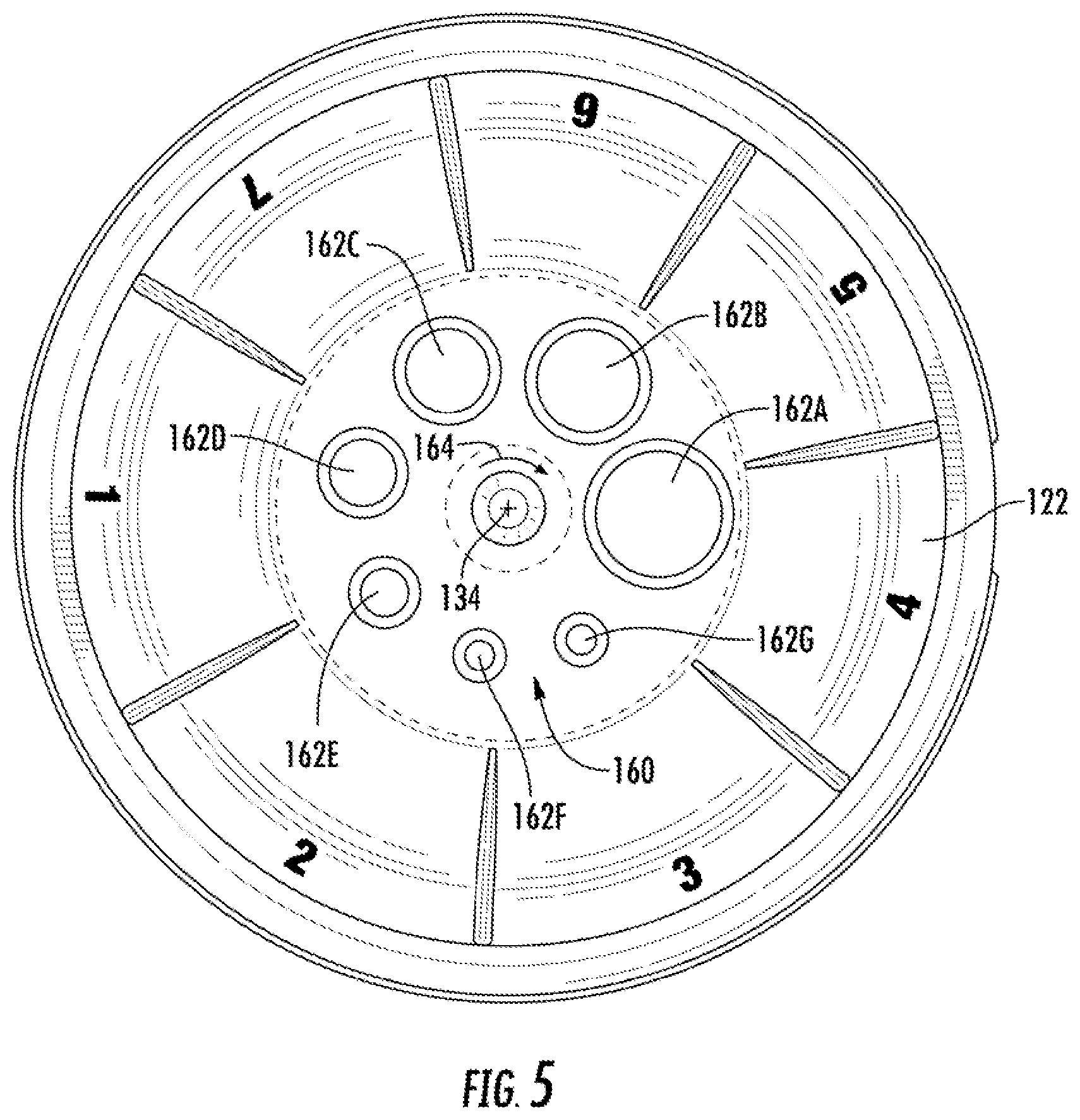 Patent US12297634 Figure 5 – Adjustable toilet flapper valve assembly