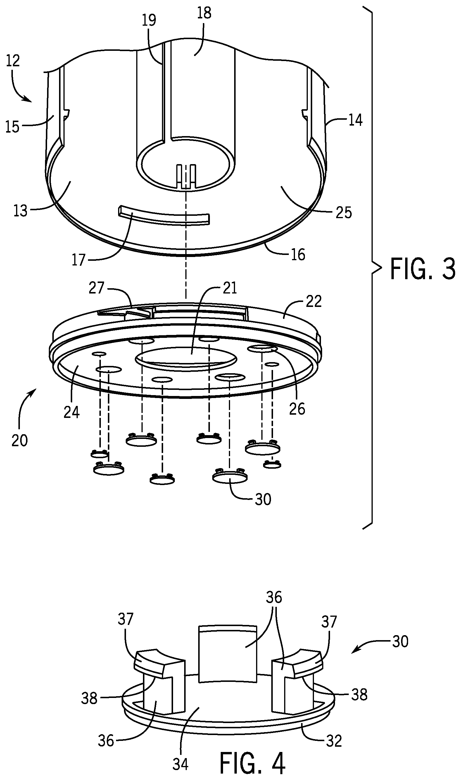 Patent US12297635 Figure 2 – Base for universal slide style float and assembly