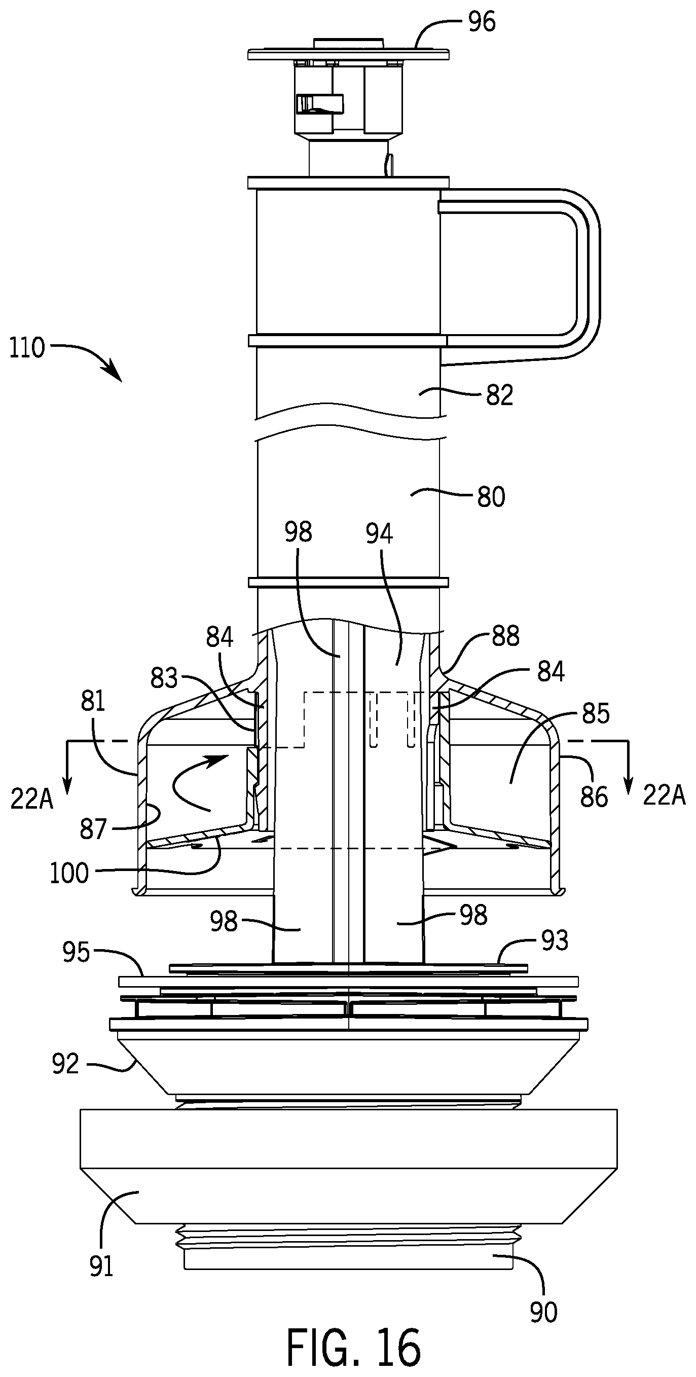 Patent US12297635 Figure 8 – Base for universal slide style float and assembly