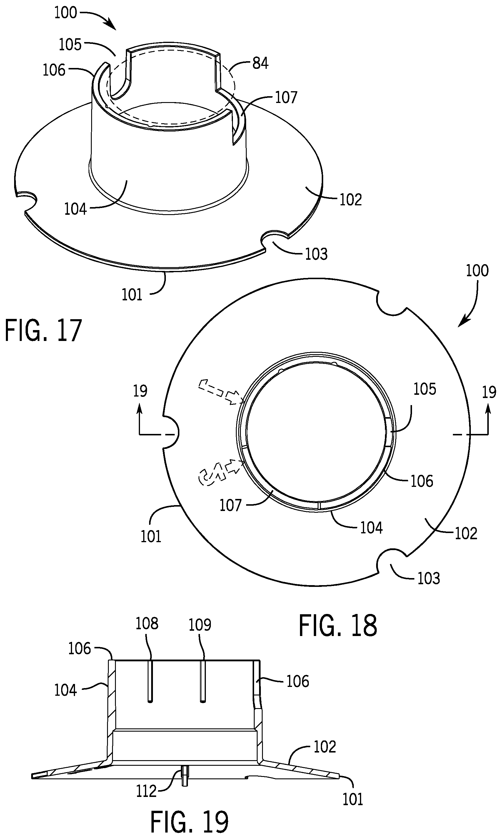Patent US12297635 Figure 9 – Base for universal slide style float and assembly