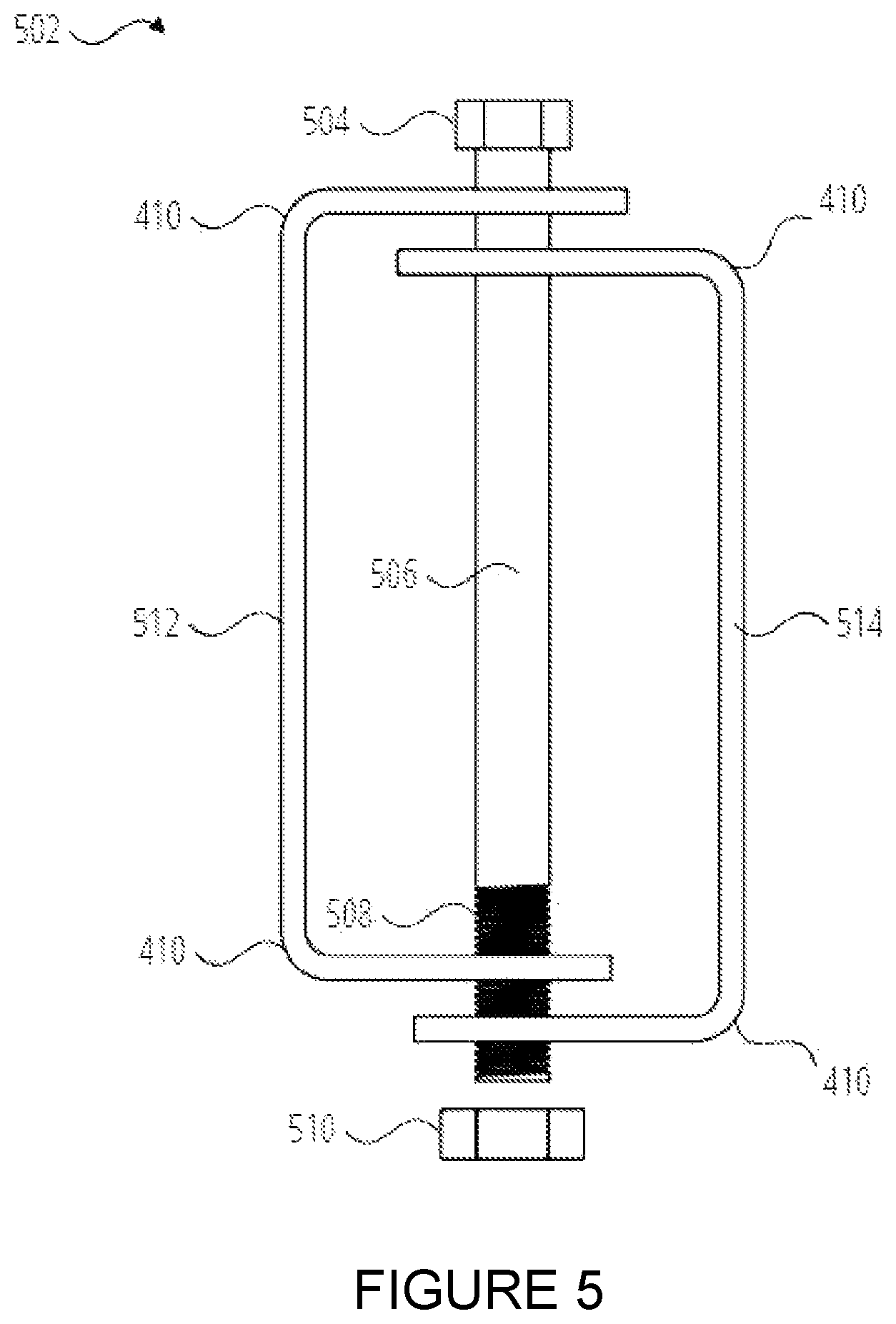 Patent US12297639 Figure 5 – Articulating support bracket