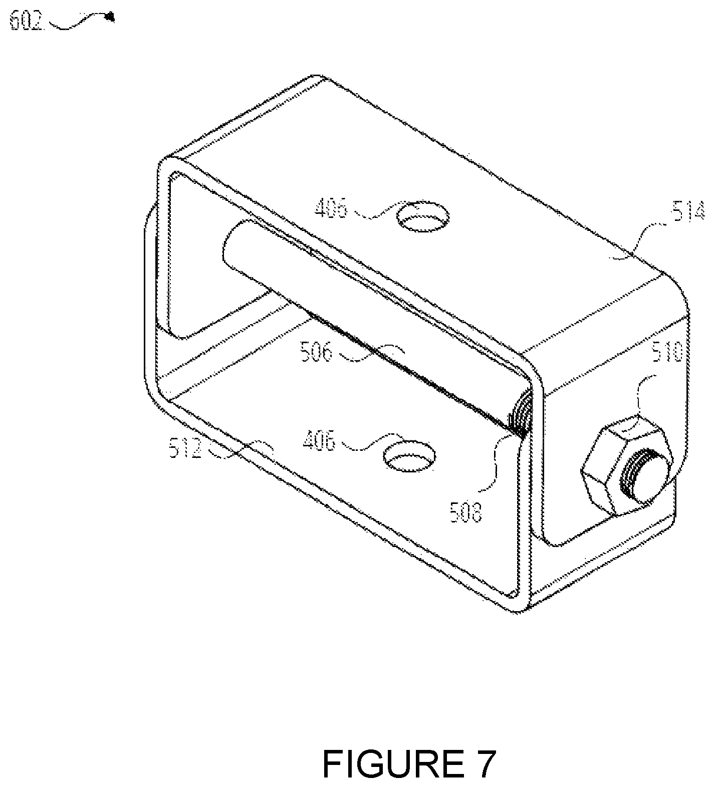 Patent US12297639 Figure 7 – Articulating support bracket