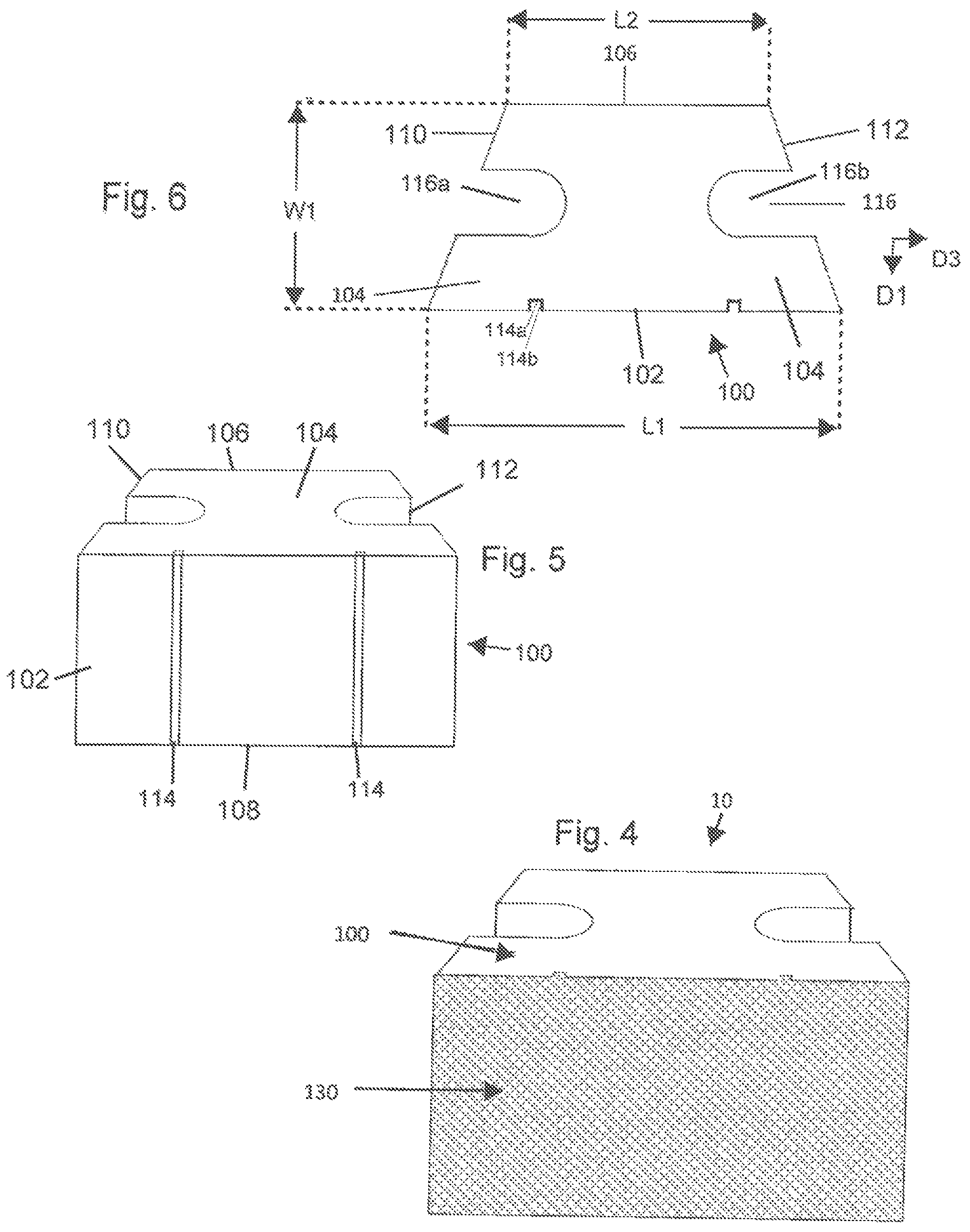 Patent US12297641 Figure 4 – Cast stone corner hardscaping block