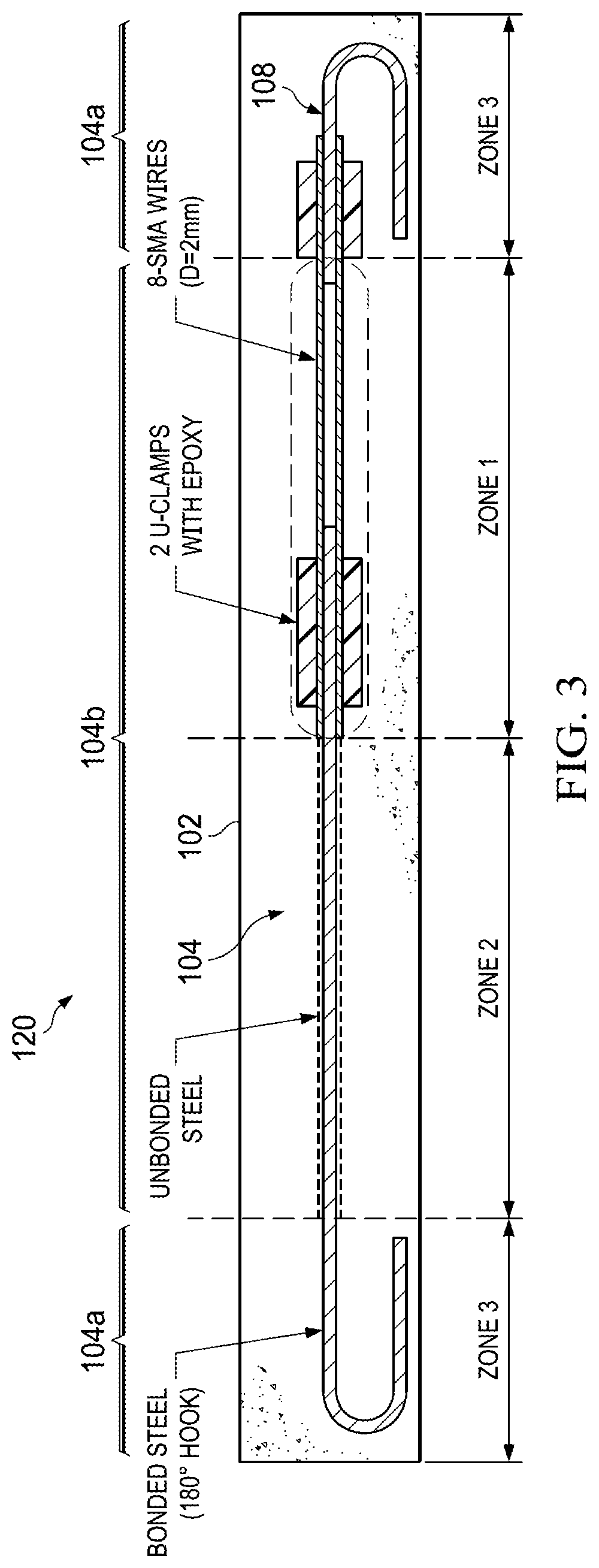 Patent US12297644 Figure 4 – Concrete product comprising an adaptive prestressing system, and method of locally prestressing a concrete product