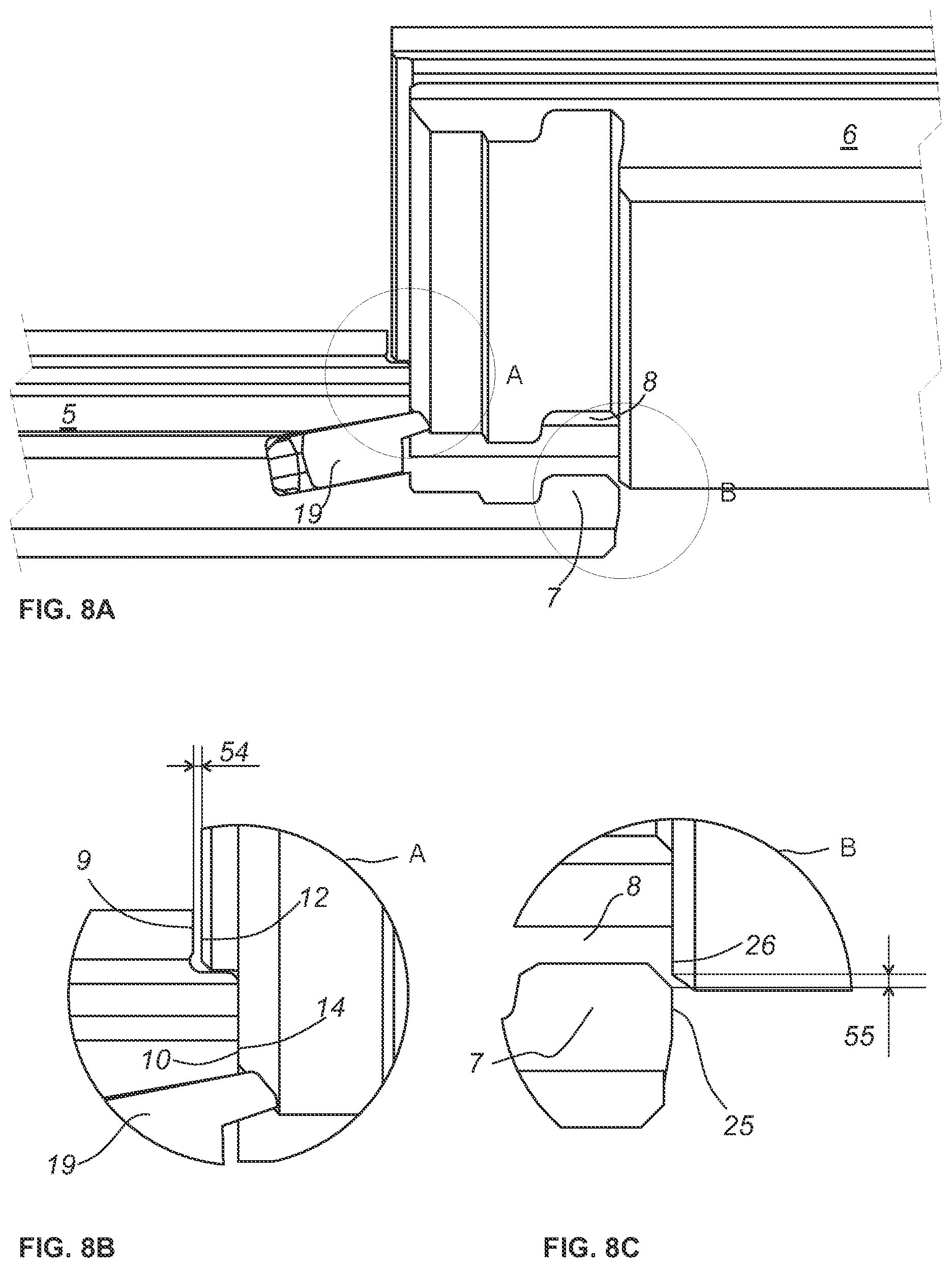 Patent US12297648 Figure 6 – Set of panels with mechanical positioning means