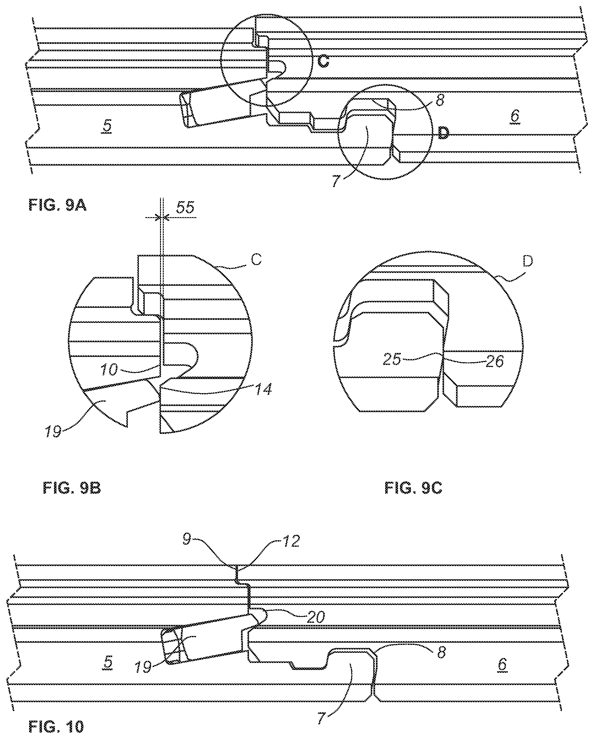 Patent US12297648 Figure 7 – Set of panels with mechanical positioning means