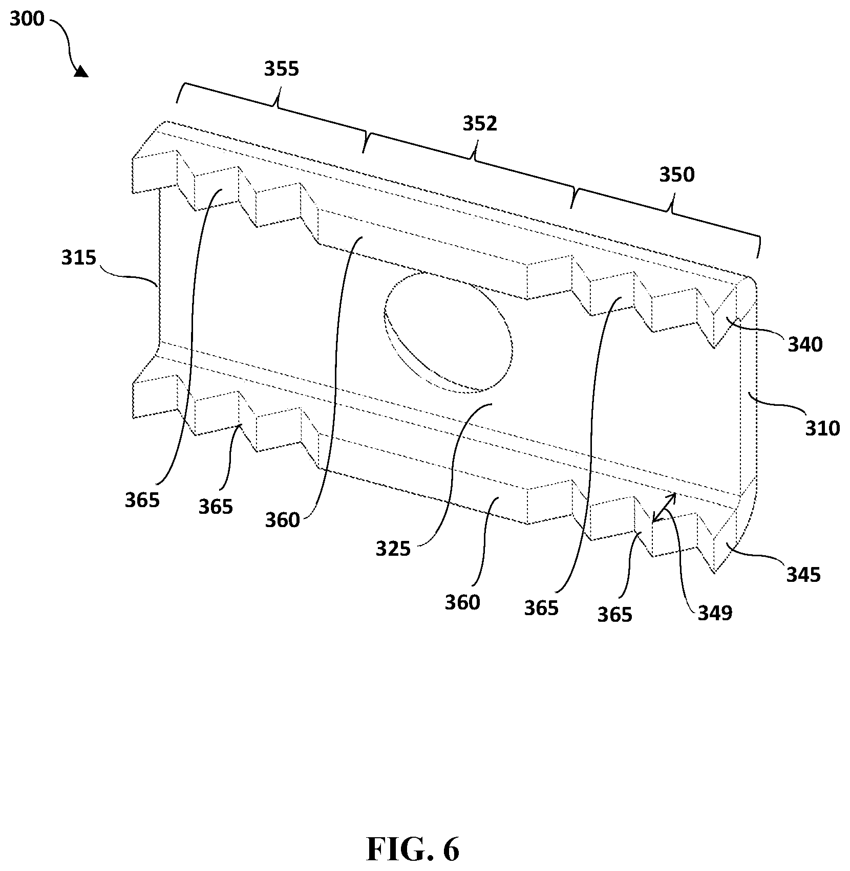 Patent US12297649 Figure 6 – Deck clip