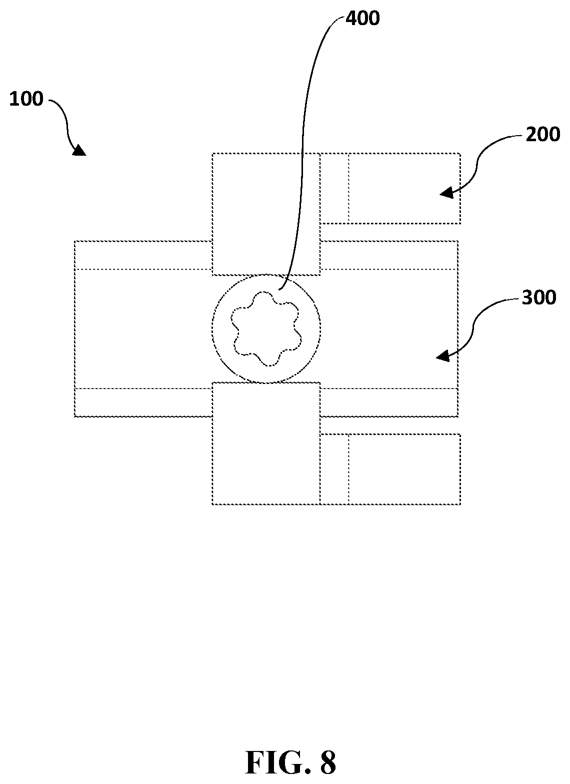 Patent US12297649 Figure 8 – Deck clip