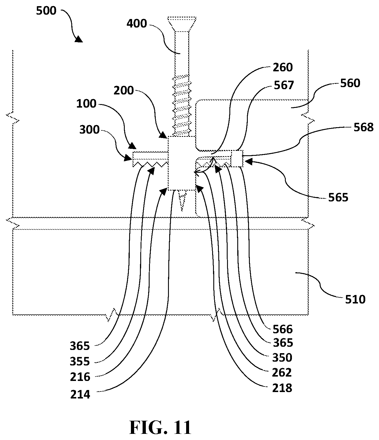 Patent US12297649 Figure 11 – Deck clip