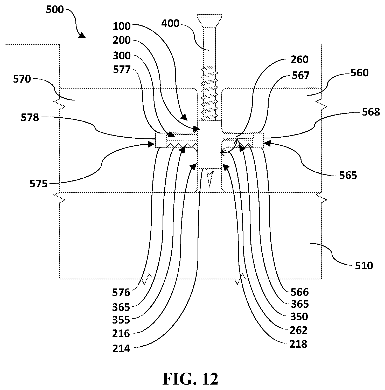 Patent US12297649 Figure 12 – Deck clip