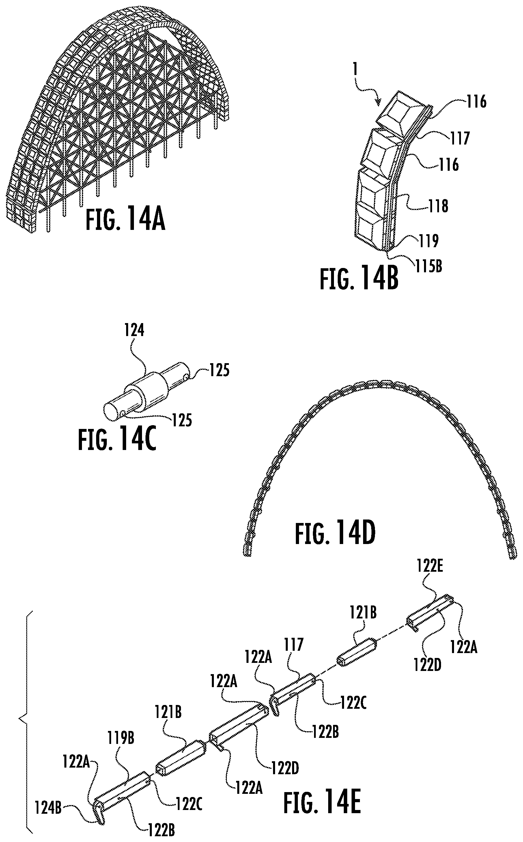 Patent US12297652 Figure 17 – Formwork mechanism for casting and moulding concrete, comprising a coffer with a sheet and four plates arranged around the sheet's perimeter