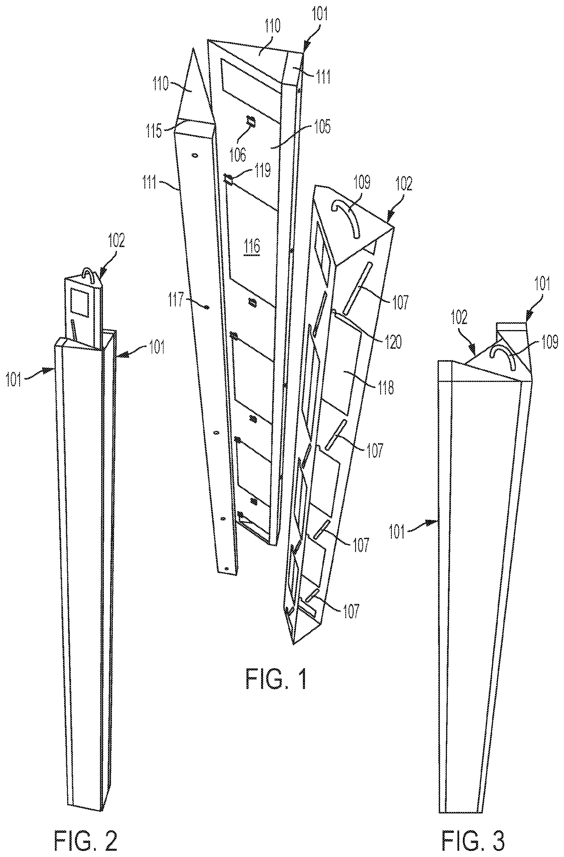 Patent US12297653 Figure 1 – Compactible inner form assembly for forming concrete building shafts