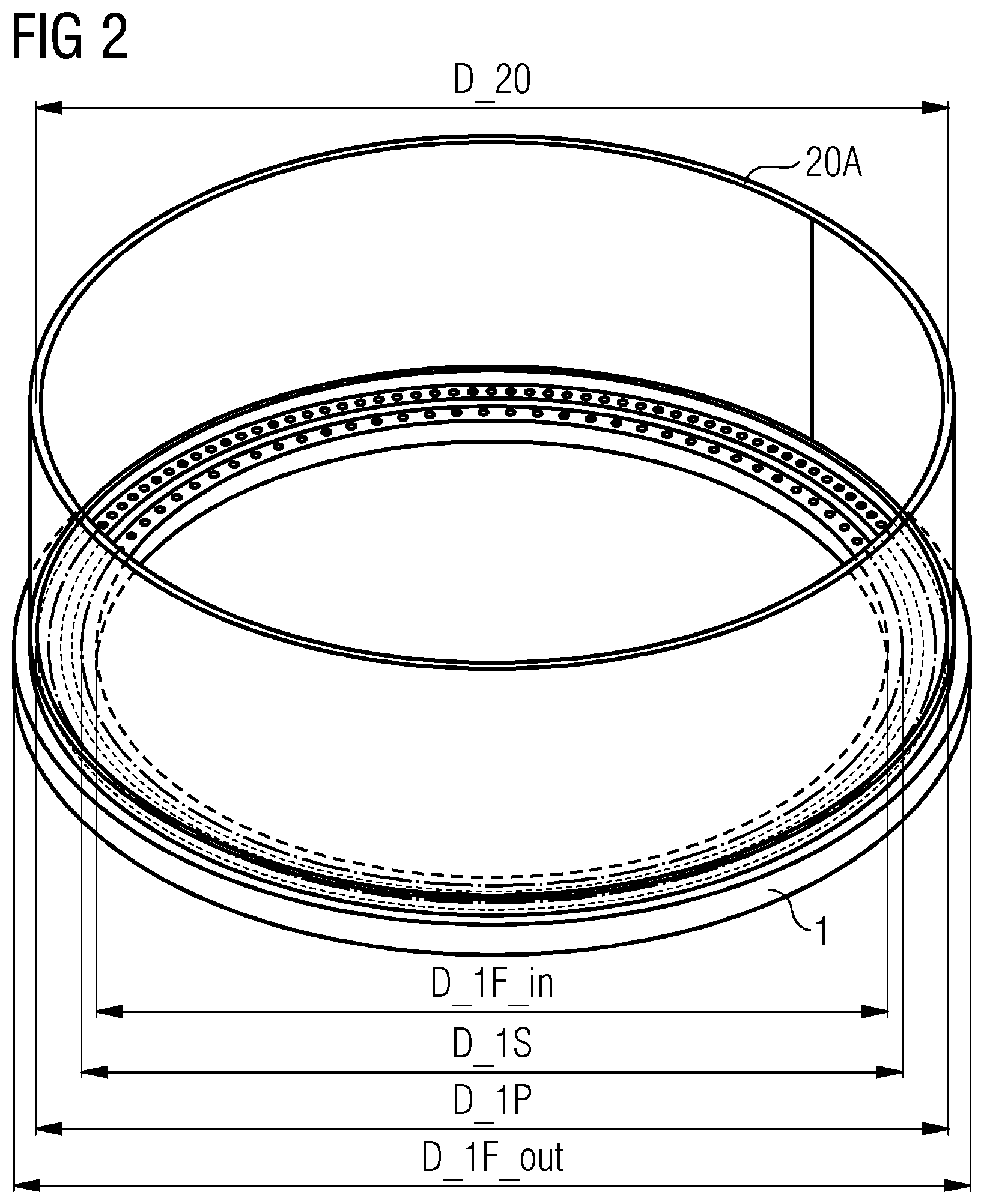Patent US12297655 Figure 2 – Flange
