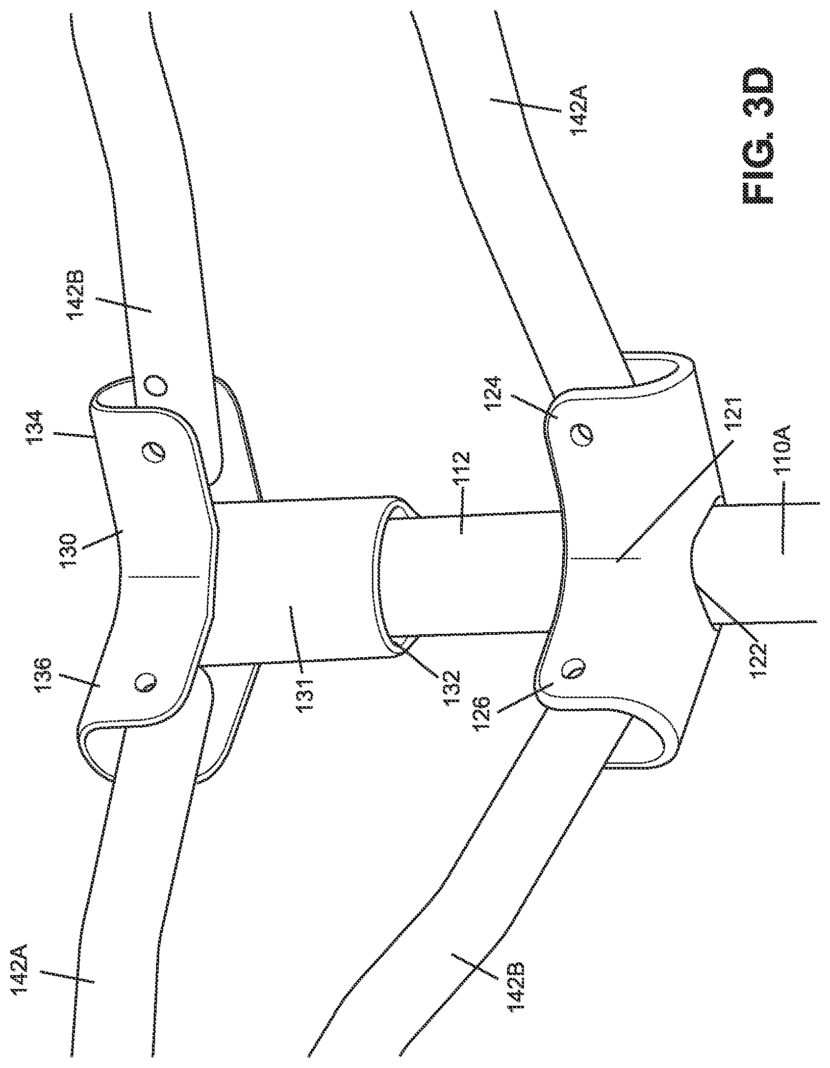 Patent US12297656 Figure 16 – Foldable playard having X-frame assemblies, oval-shaped leg assemblies, and canopy cover