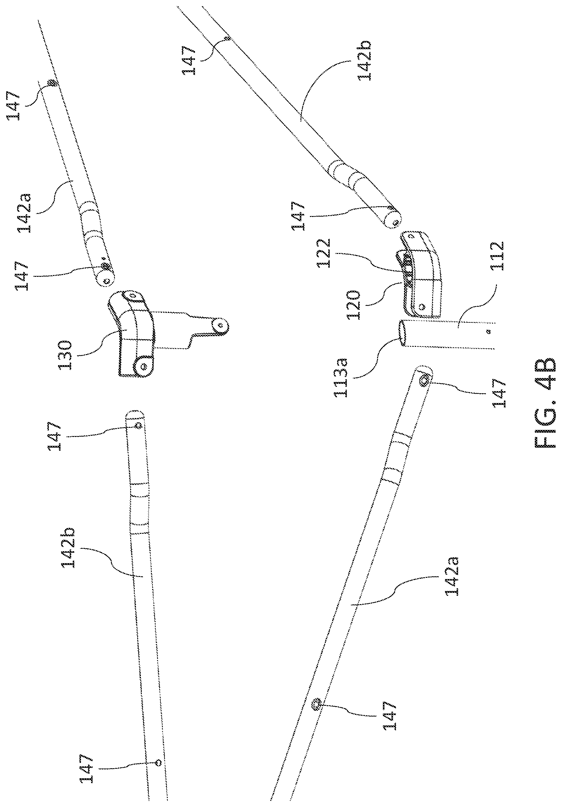 Patent US12297656 Figure 19 – Foldable playard having X-frame assemblies, oval-shaped leg assemblies, and canopy cover