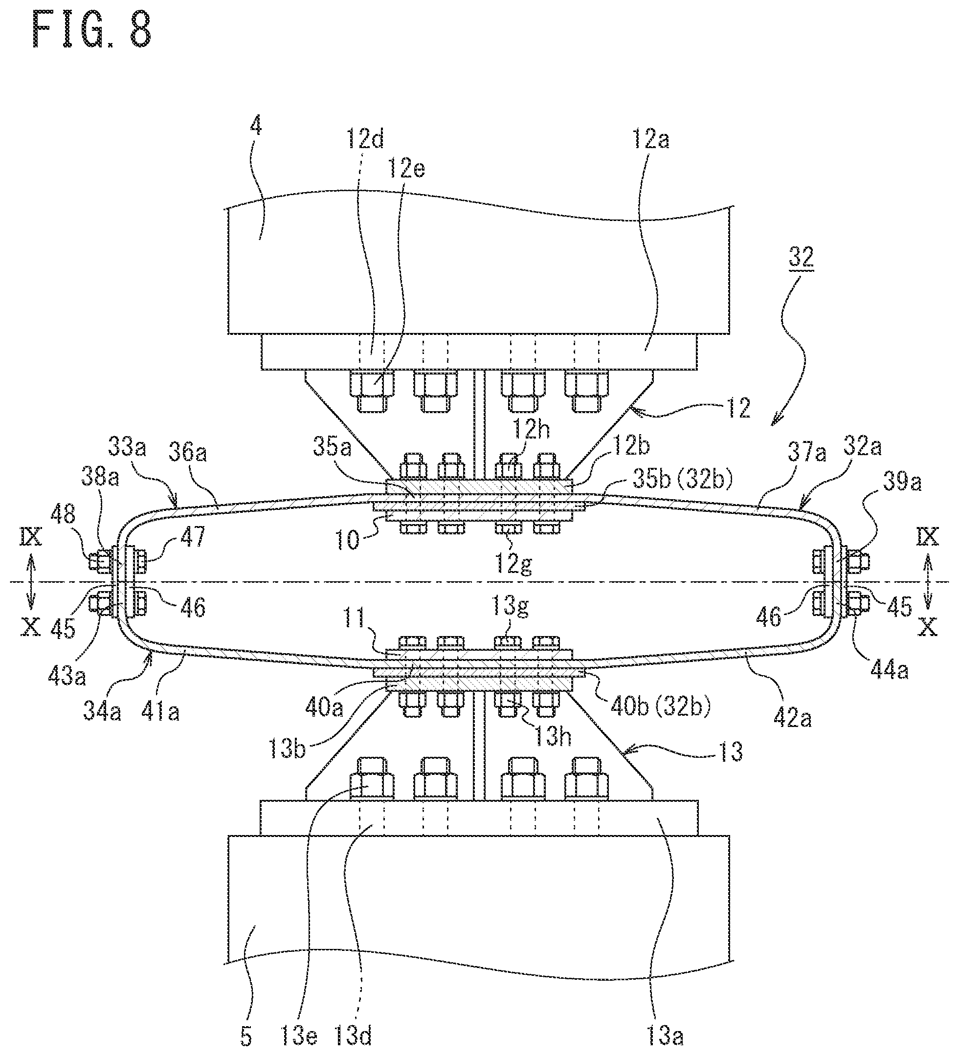 Patent US12297657 Figure 8 – Steel damper for seismic isolation and seismic isolation structure