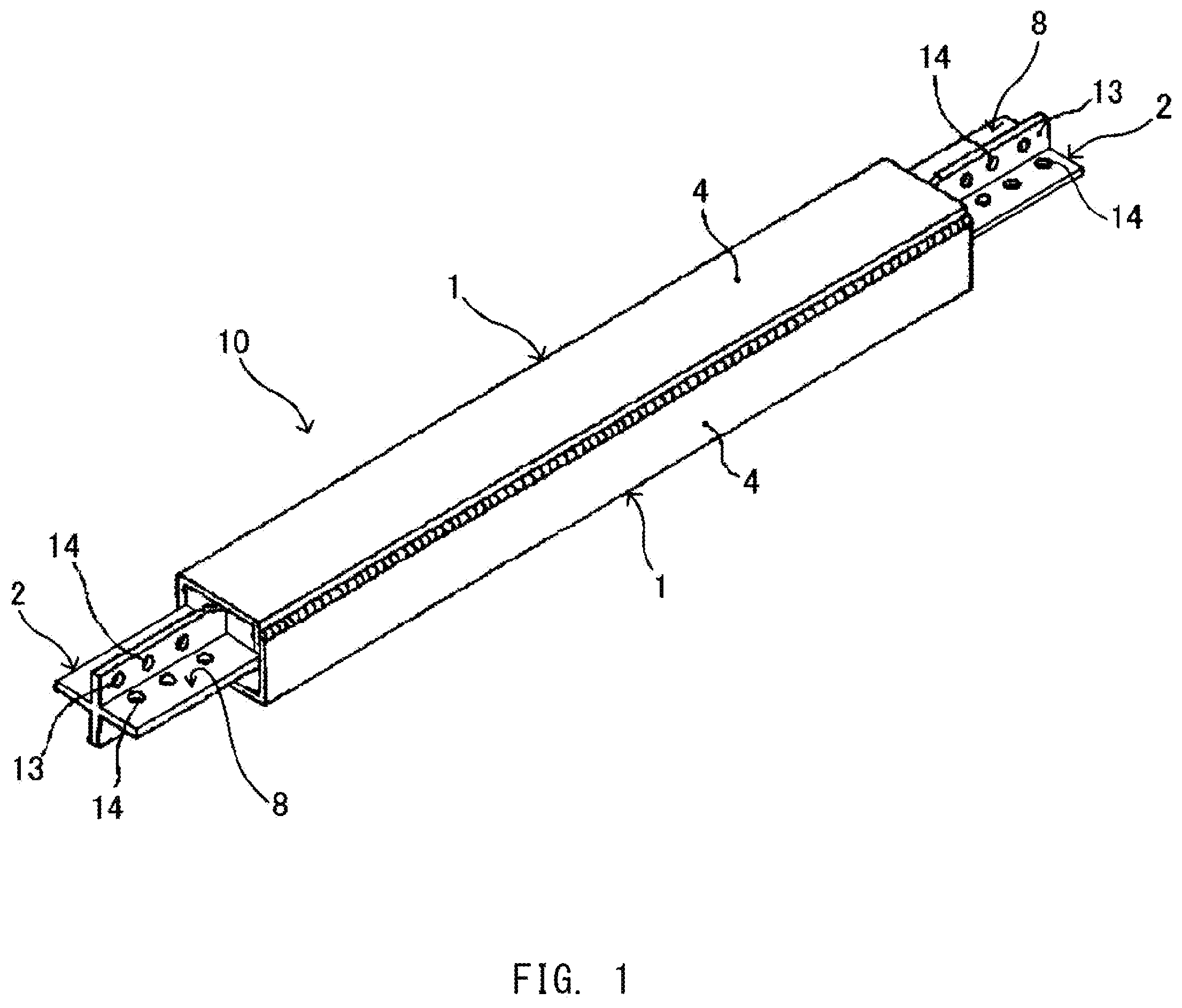 Patent US12297658 Figure 1 – Method of manufacturing buckling-restrained building material