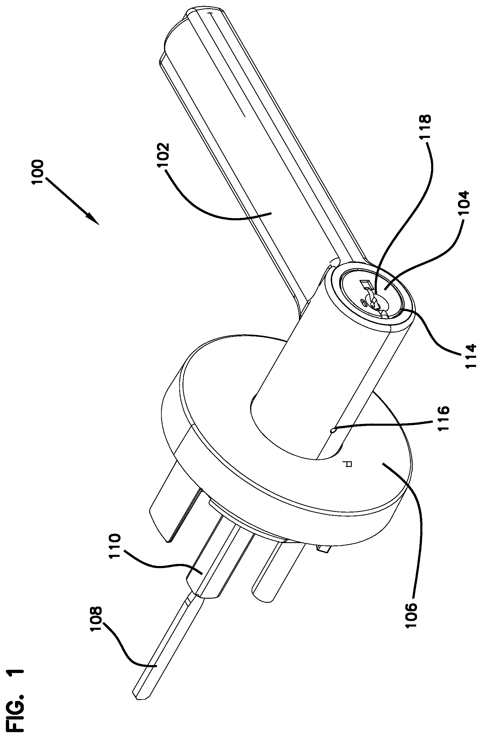 Patent US12297662 — Support structure for handle assembly — Figure 1