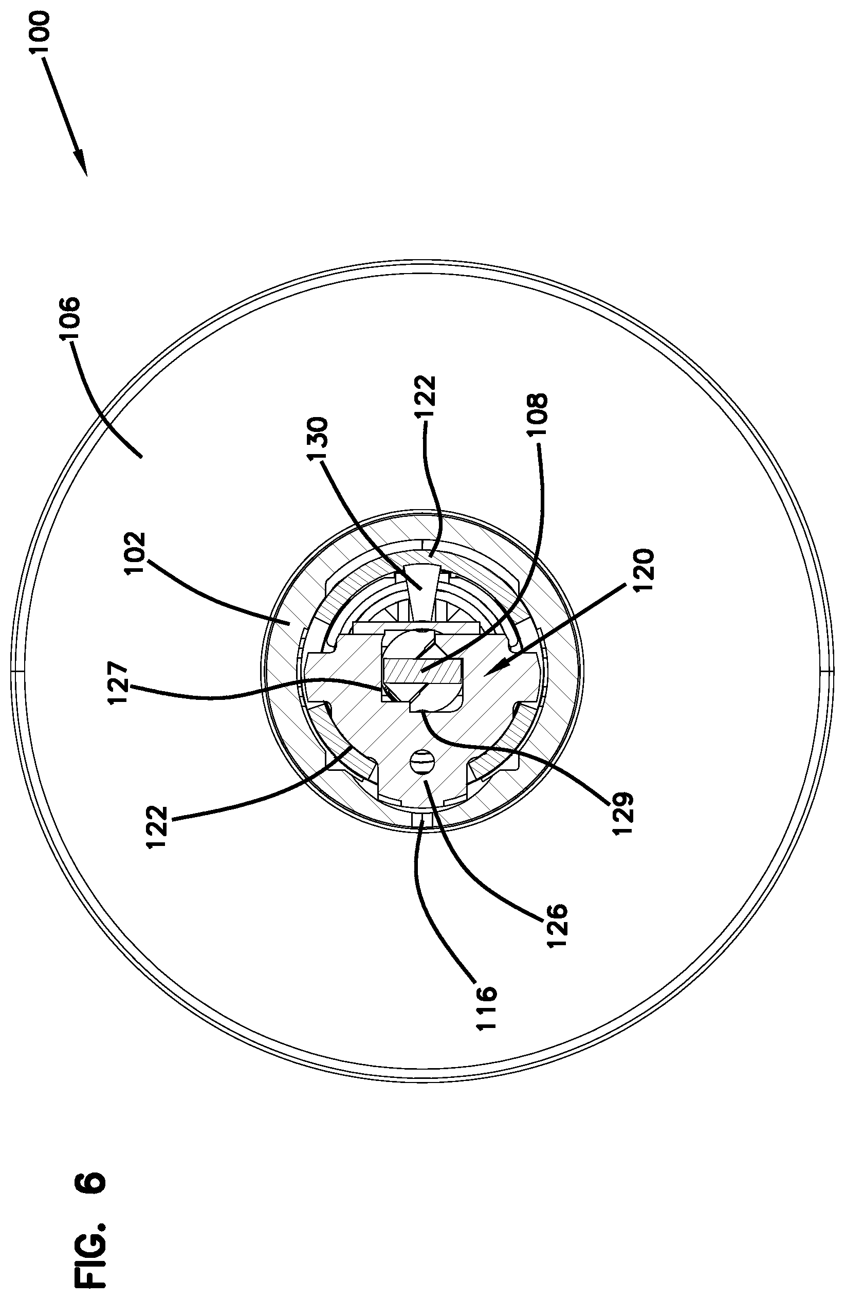 Patent US12297662 Figure 6 – Support structure for handle assembly