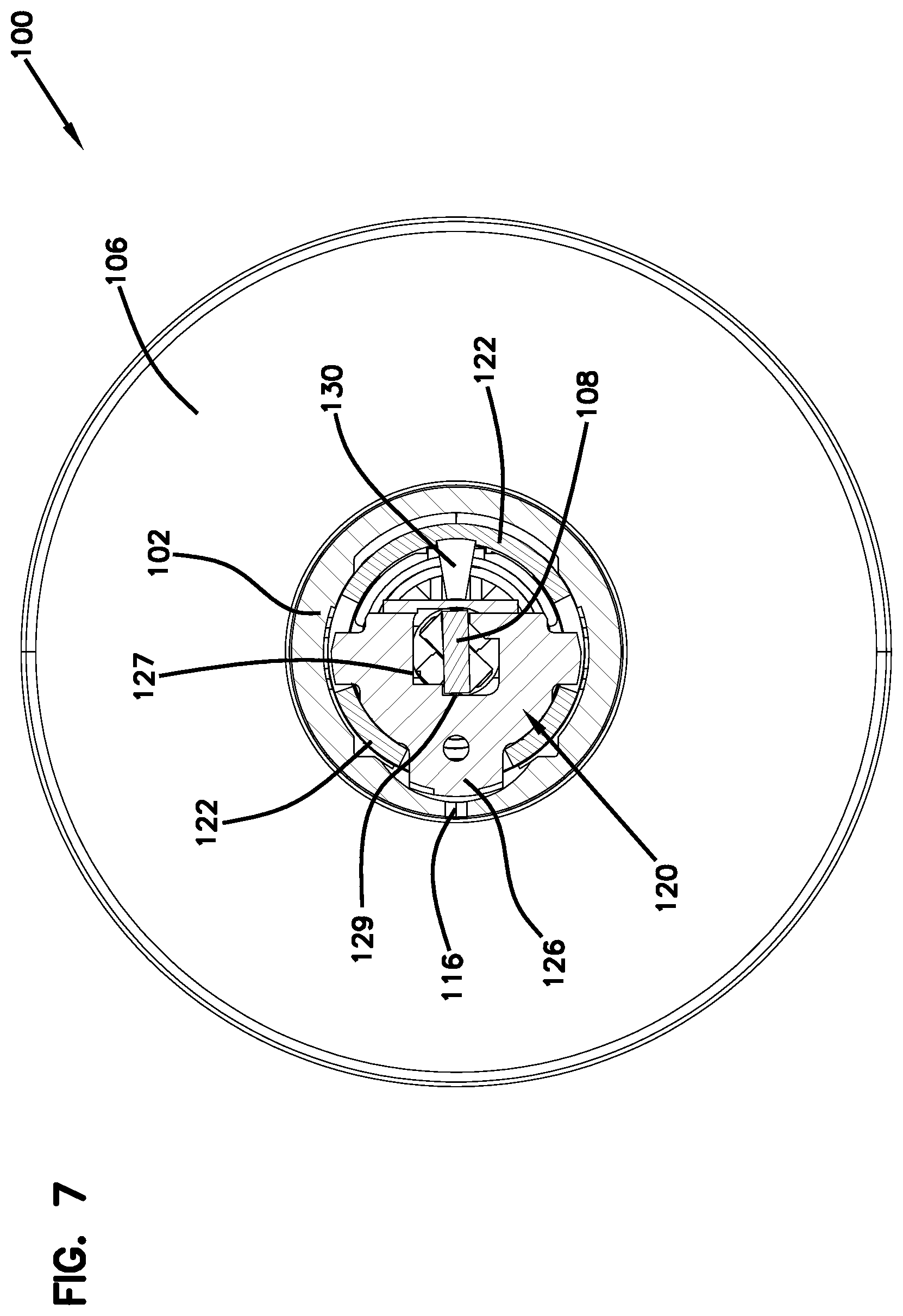Patent US12297662 Figure 7 – Support structure for handle assembly
