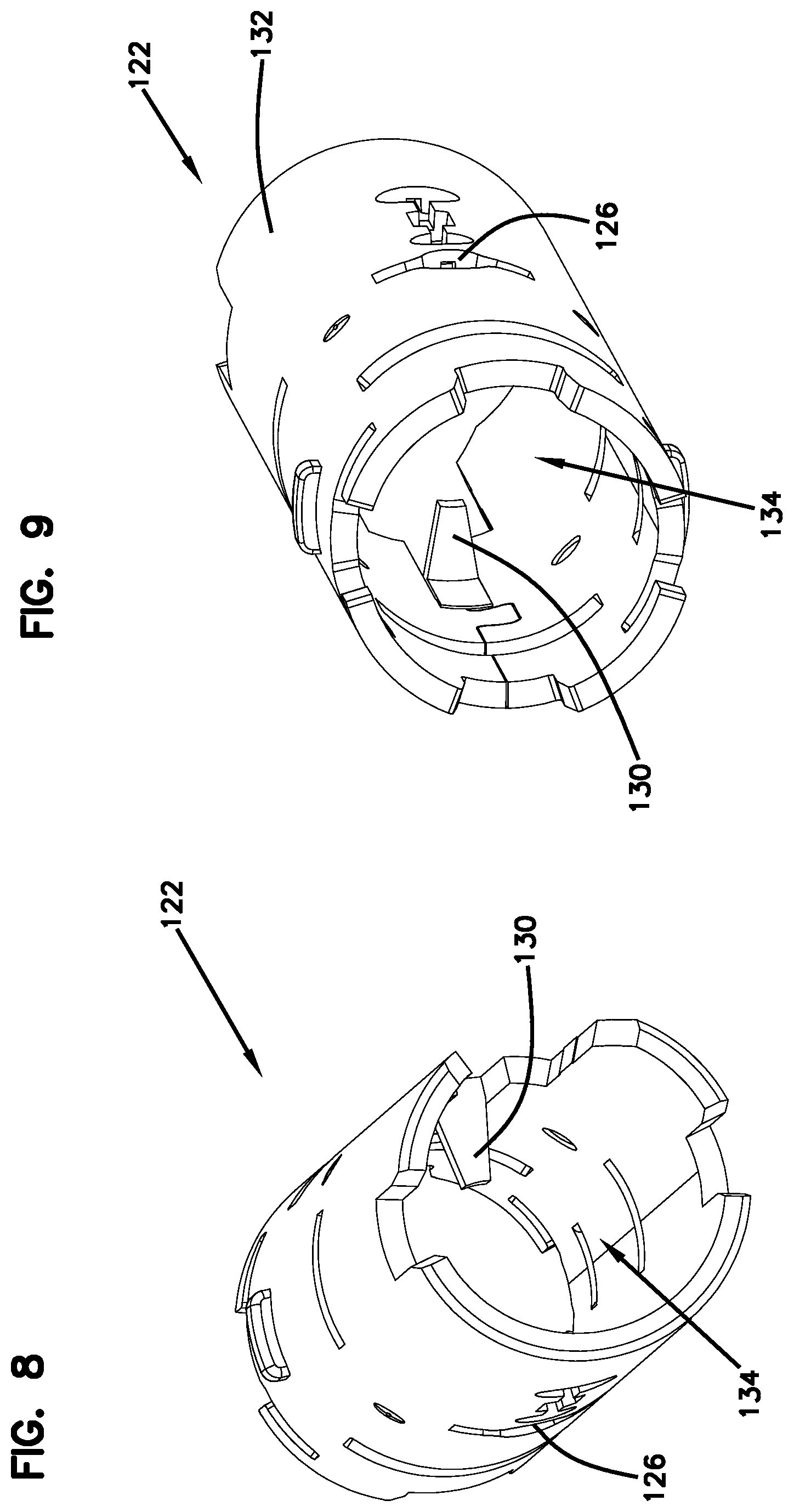 Patent US12297662 Figure 8 – Support structure for handle assembly