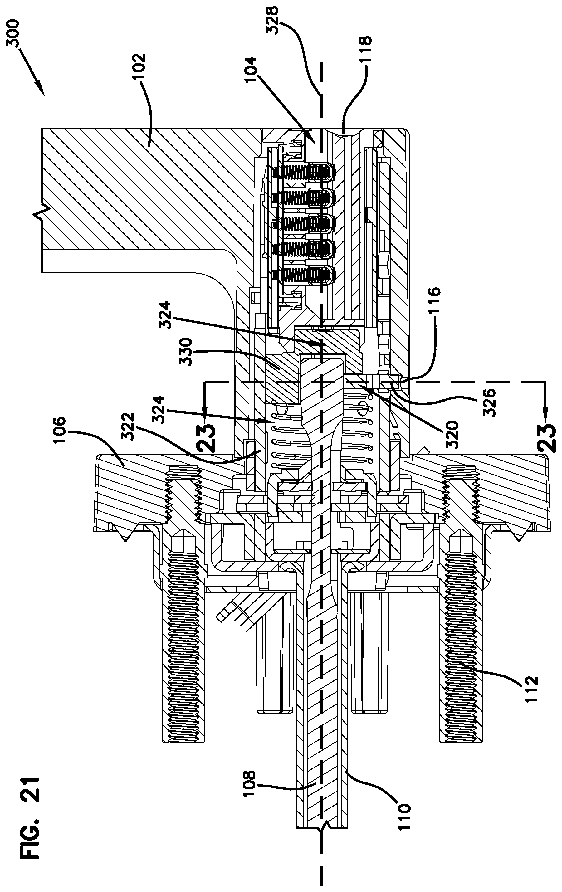 Patent US12297662 Figure 18 – Support structure for handle assembly