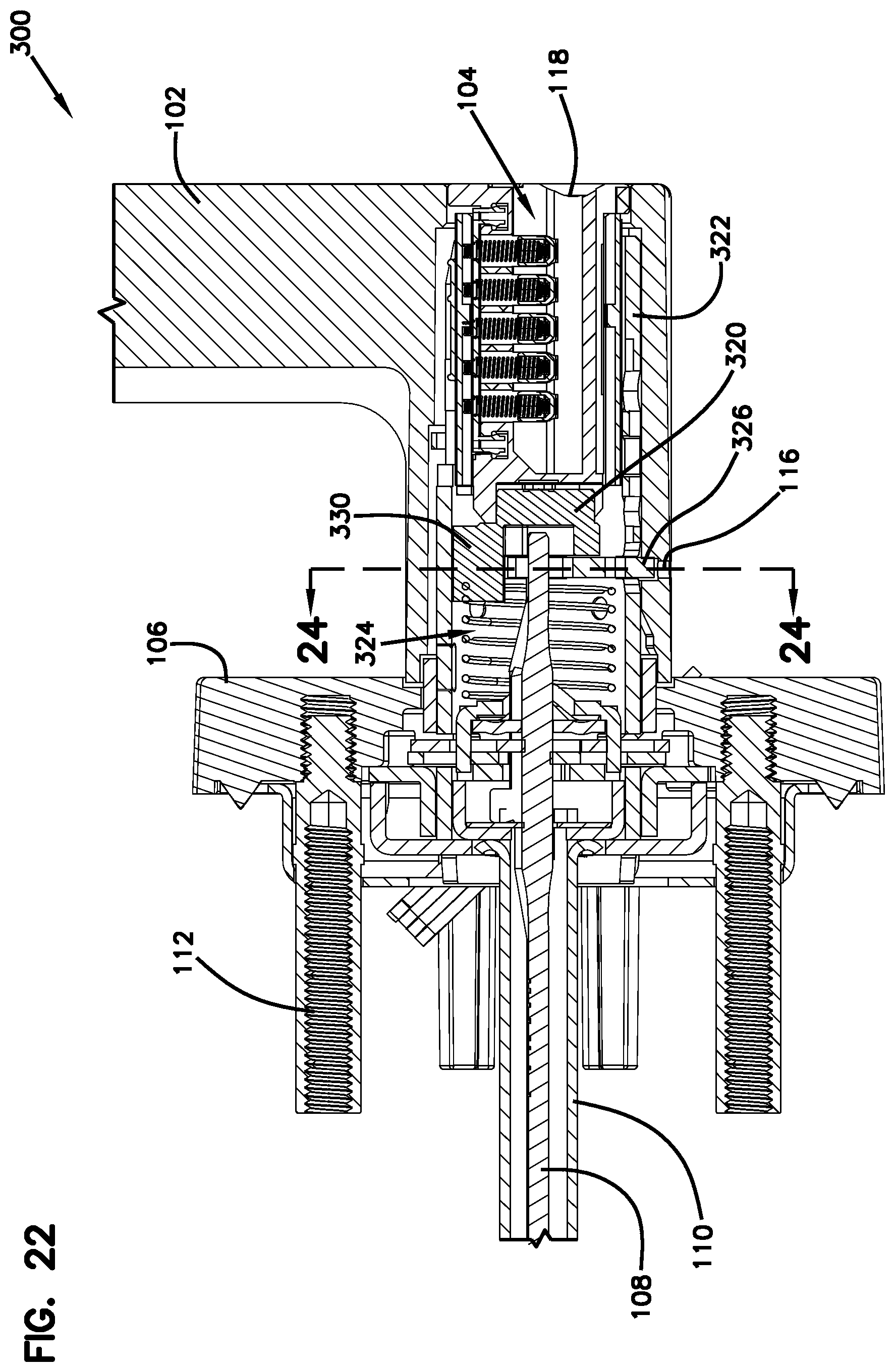 Patent US12297662 Figure 19 – Support structure for handle assembly