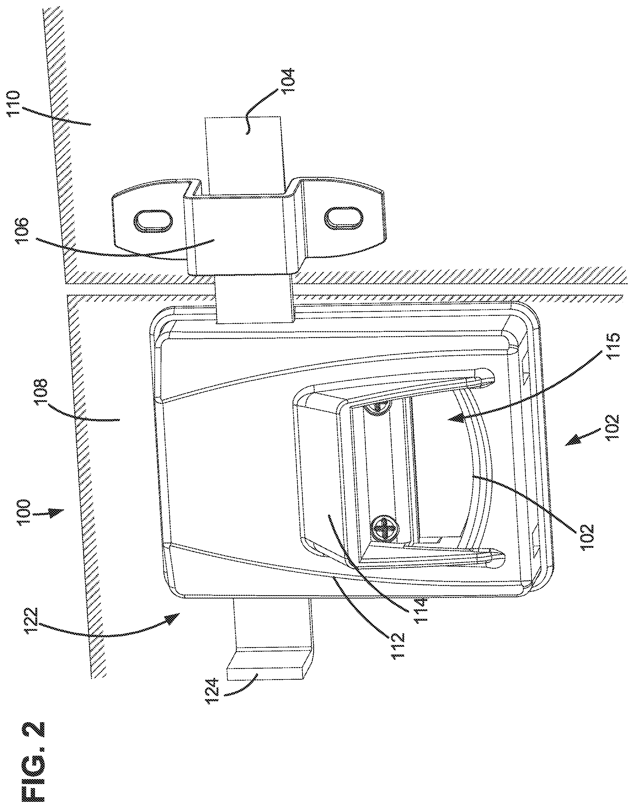 Patent US12297663 Figure 2 – Field-handable gate latch